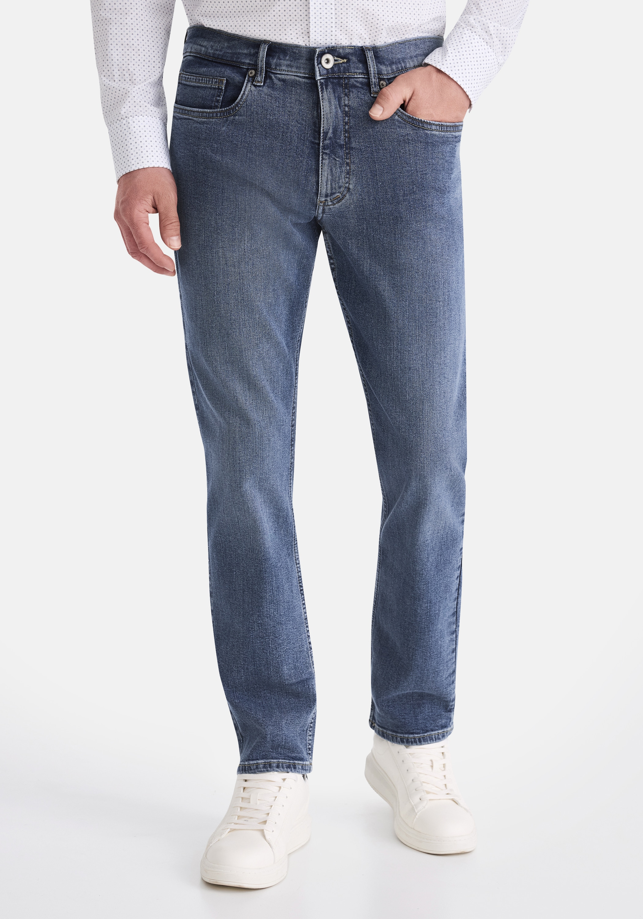Stooker Men "Frisco Denim Straight Fit Jeans" Straight Fit Casual Clean Wash Twill Coloured Comfort Flex für Herren