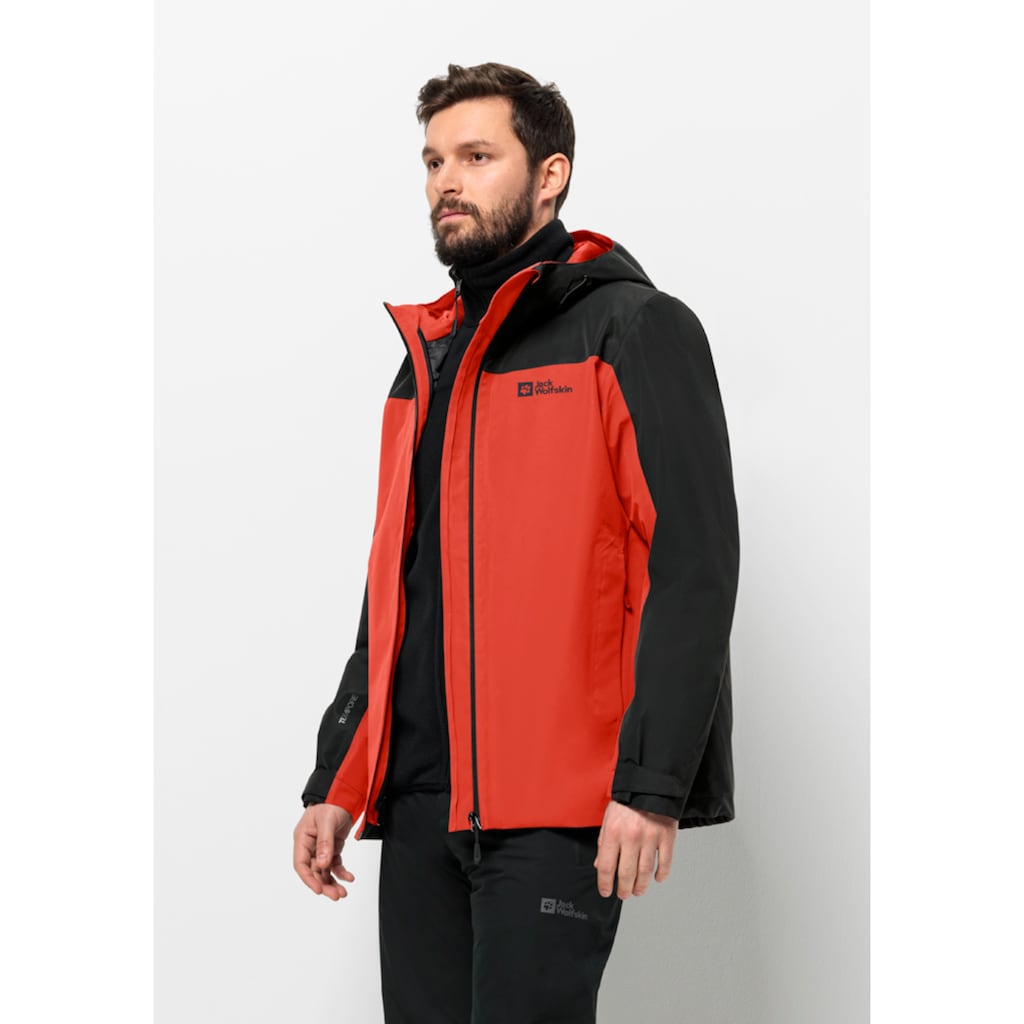 Jack Wolfskin 3-in-1-Funktionsjacke »TAUBENBERG 3IN1 JKT M«, (2 teilig), mit Kapuze