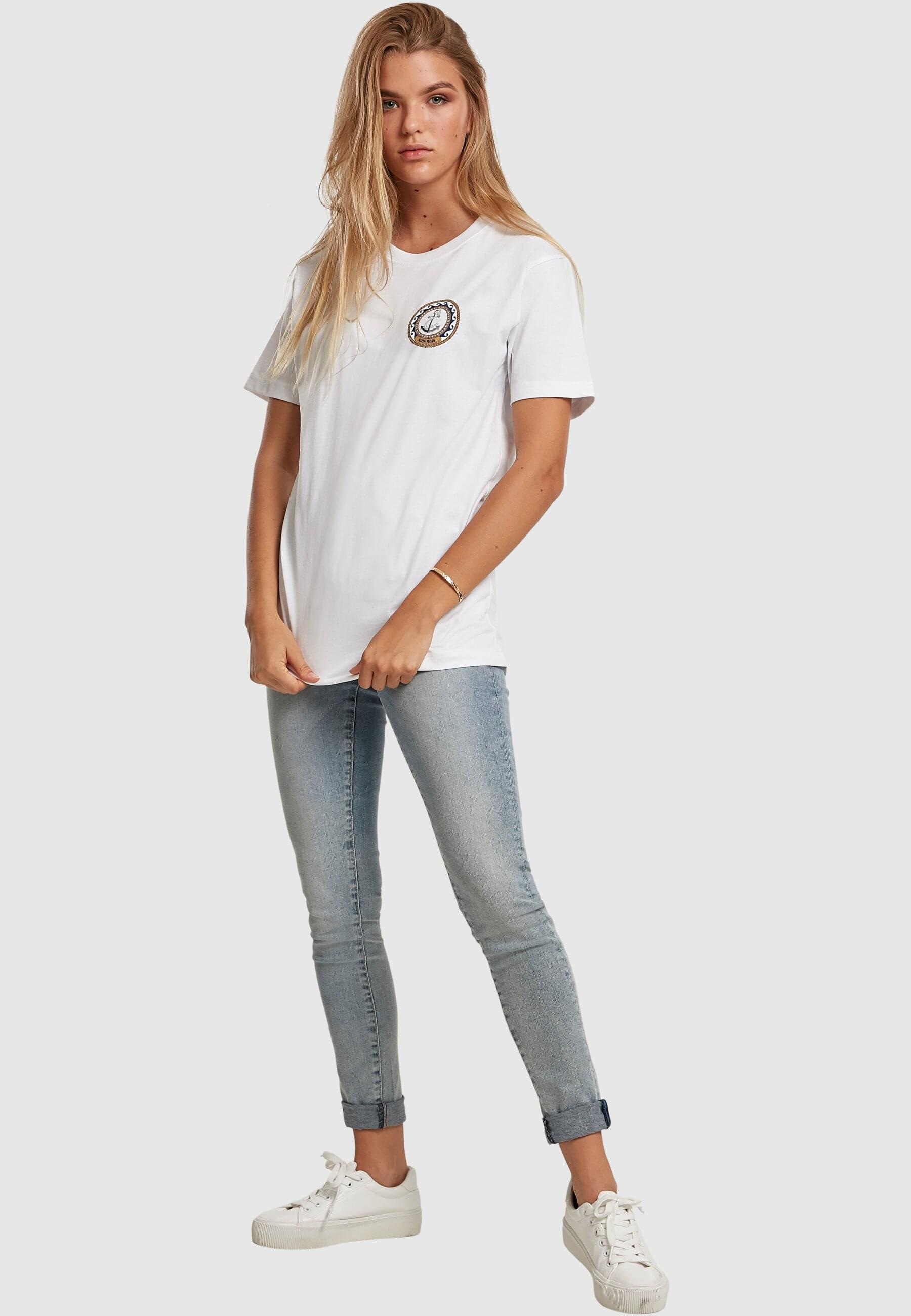 MisterTee Kurzarmshirt »MisterTee Damen Ladies Moin Moin Tee«, (1 tlg.)