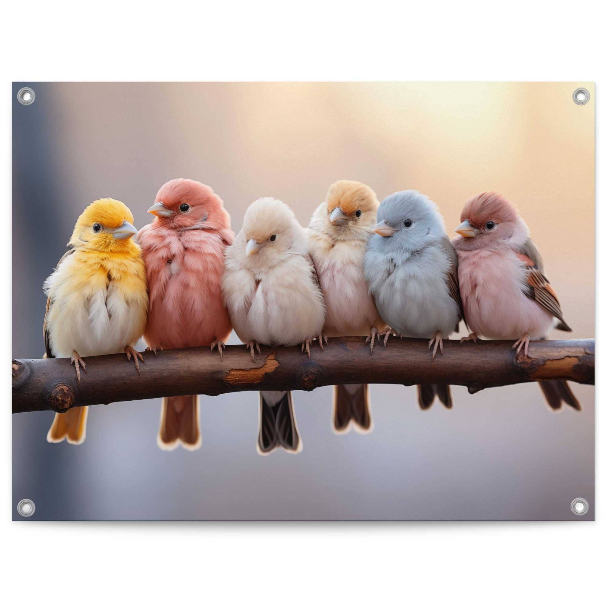 Reinders Poster "Pastel Birds", Garten - Gartenvögel - Mehrfarbig - Leinwan günstig online kaufen