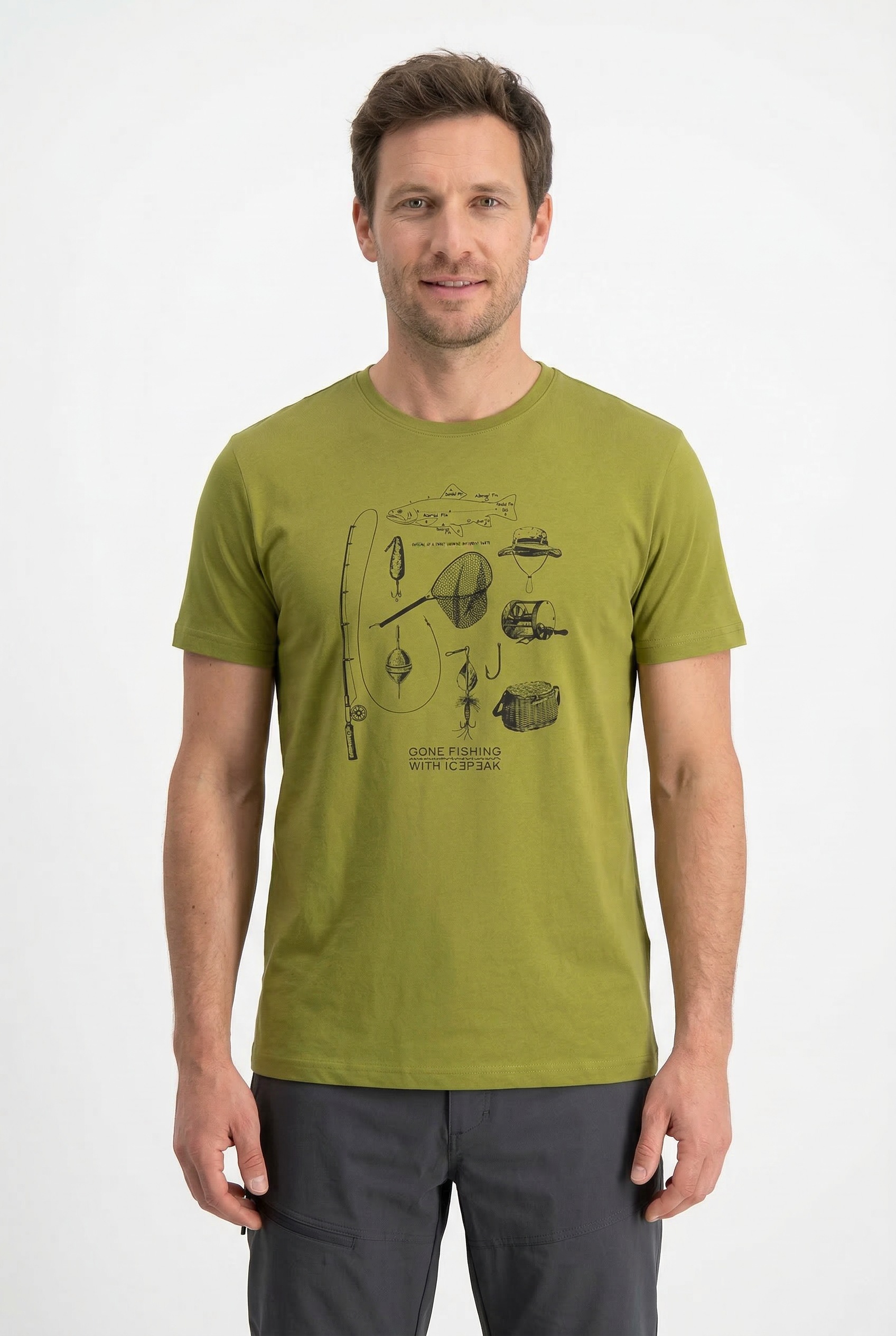 T-Shirt ICEPEAK "MILLINGTON", Damen, Gr. M, olive, Obermaterial: 100% Baumwolle, Shirts T-Shirt, für sportlichen Look im Alltag, sportlicher Stil, für Erwachsene