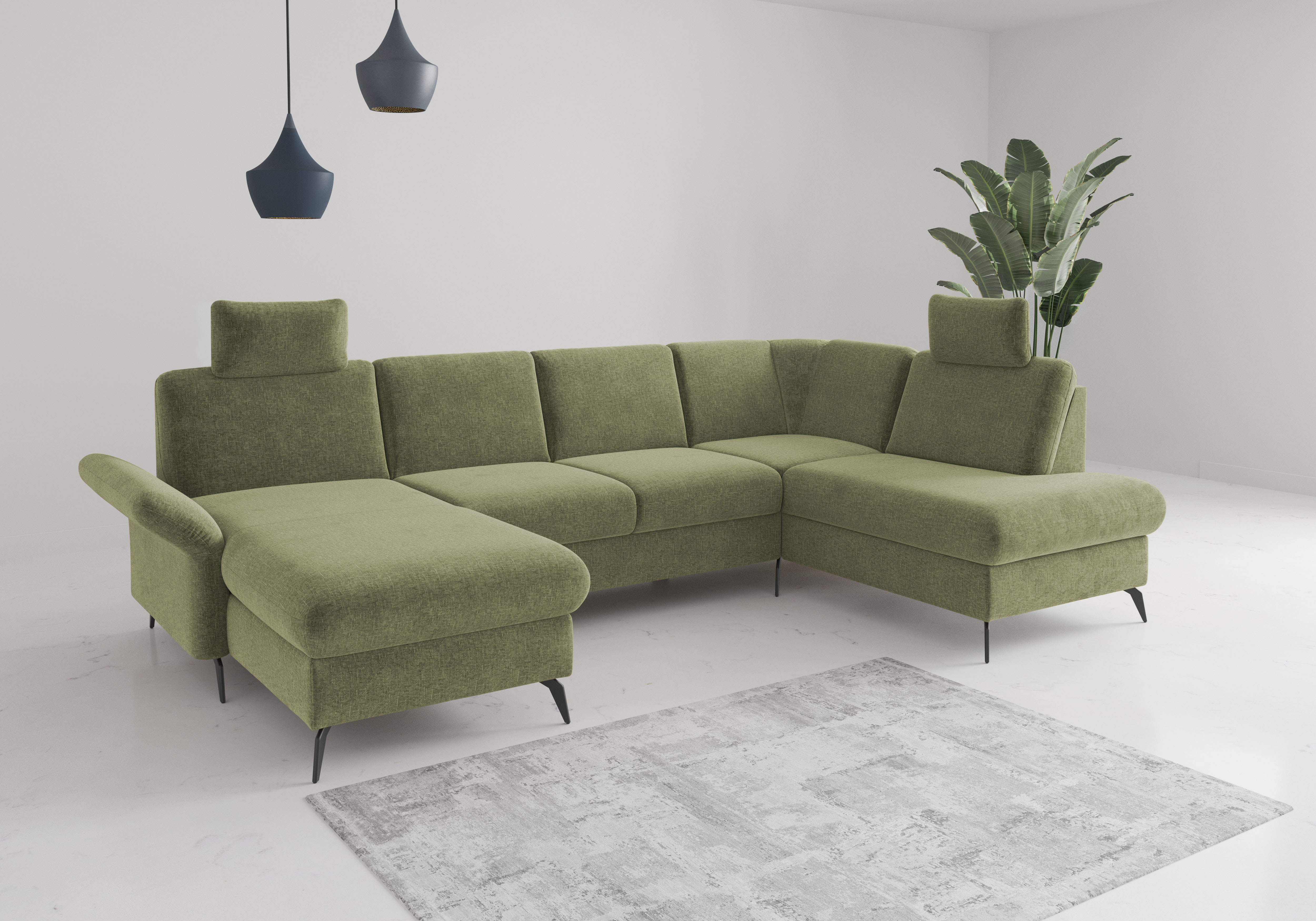 OTTO home Wohnlandschaft "Rochelle" wahlweise mit Schlaffunktion, Bettkasten und Armteilverstellung