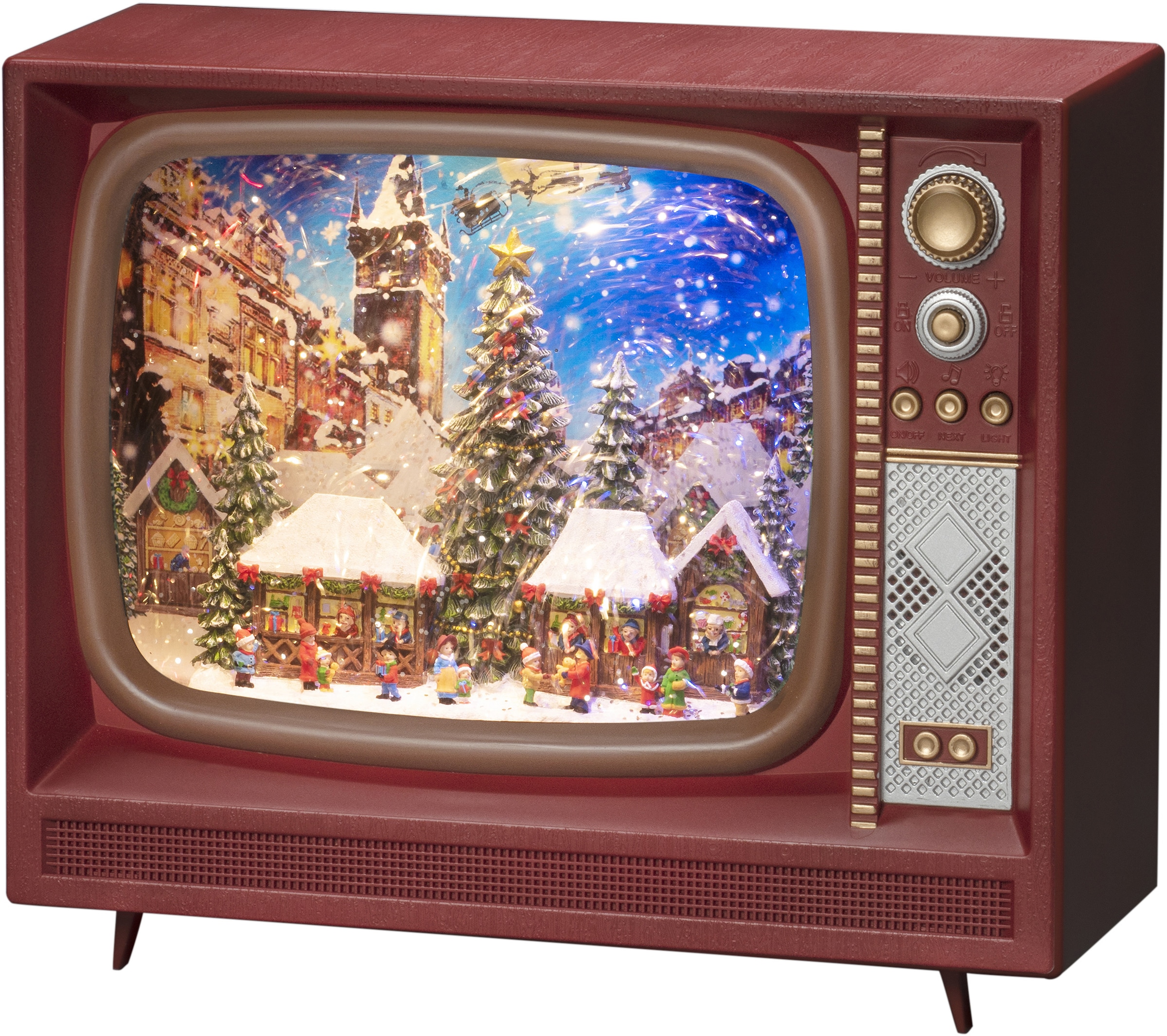 KONSTSMIDE LED Laterne »Weihnachtsdeko«, 5 flammig-flammig, LED  Wasserlaterne, braun, Fernseher, 