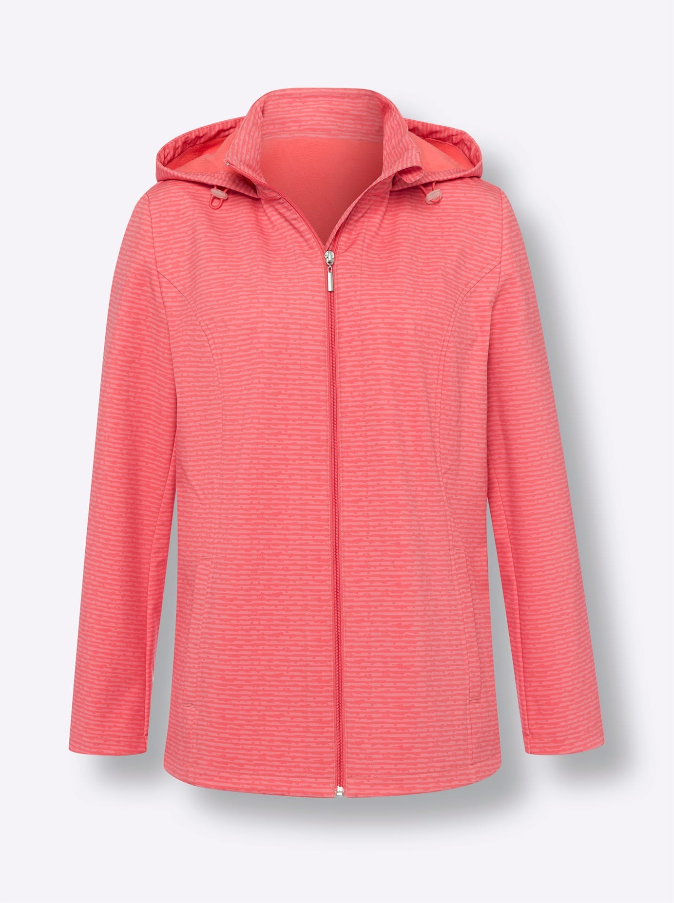 Classic Basics Women's Softshell Jacket Orange Patterned Size 38 2
