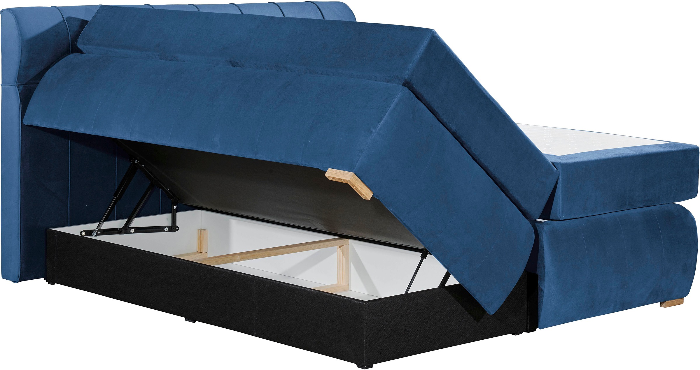 Places of Style Boxspringbett »Felicia«, in H4, inkl. Topper und Bettkasten