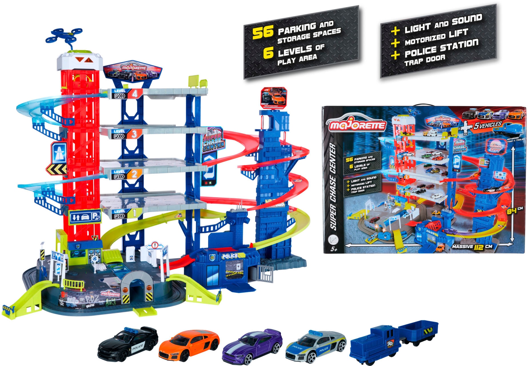 majORETTE Spiel-Parkgarage »Super Chase Center«, mit Licht & Sound