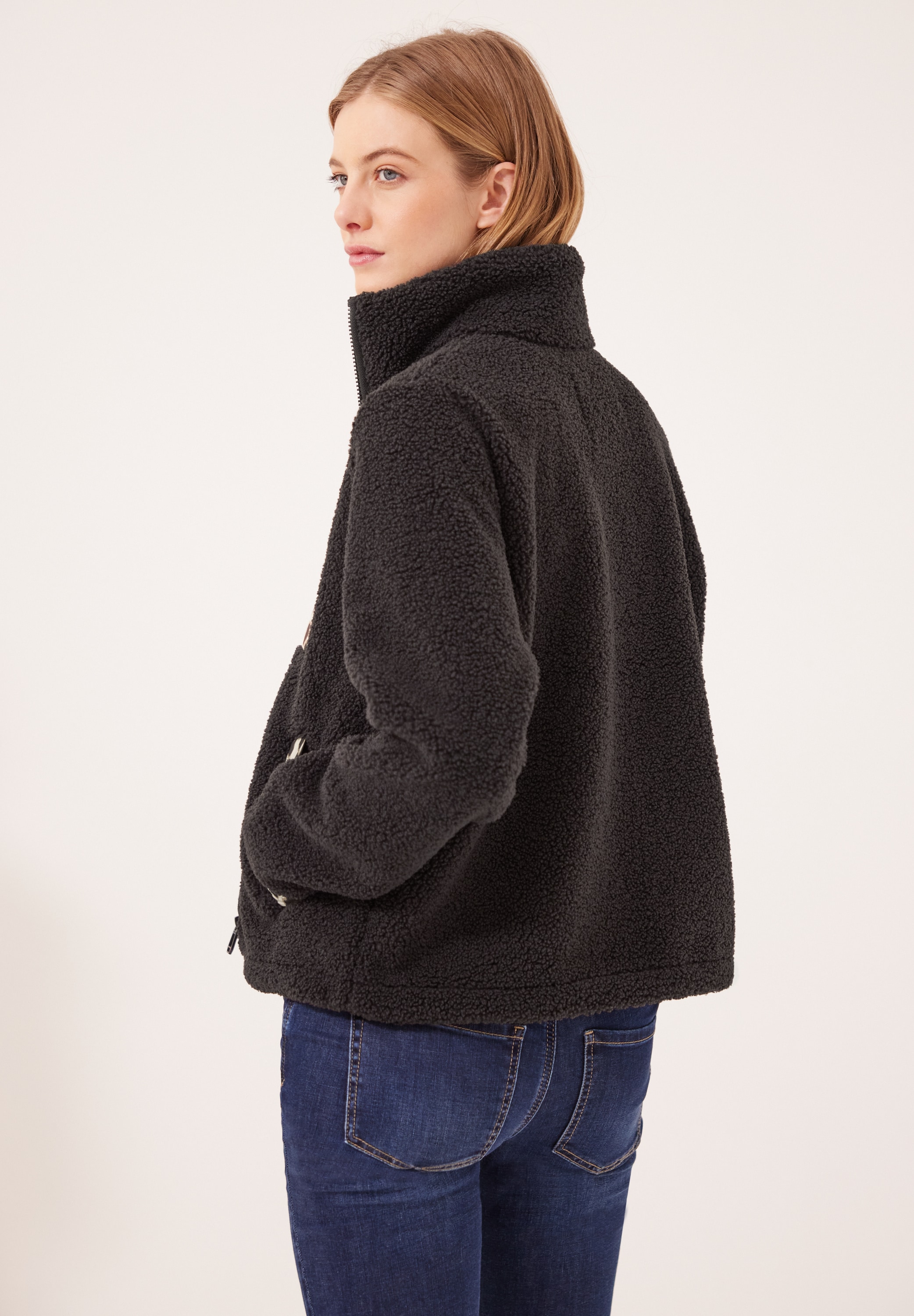 STREET ONE STUDIO Kurzjacke ohne Kapuze mit Leomuster
