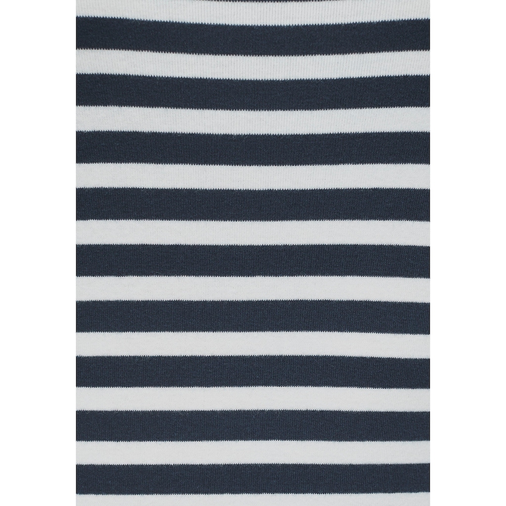 Gant T-Shirt »STRIPED 1X1 RIB LSS T-SHIRT«, (1 tlg.), mit charmantem Streifendesign