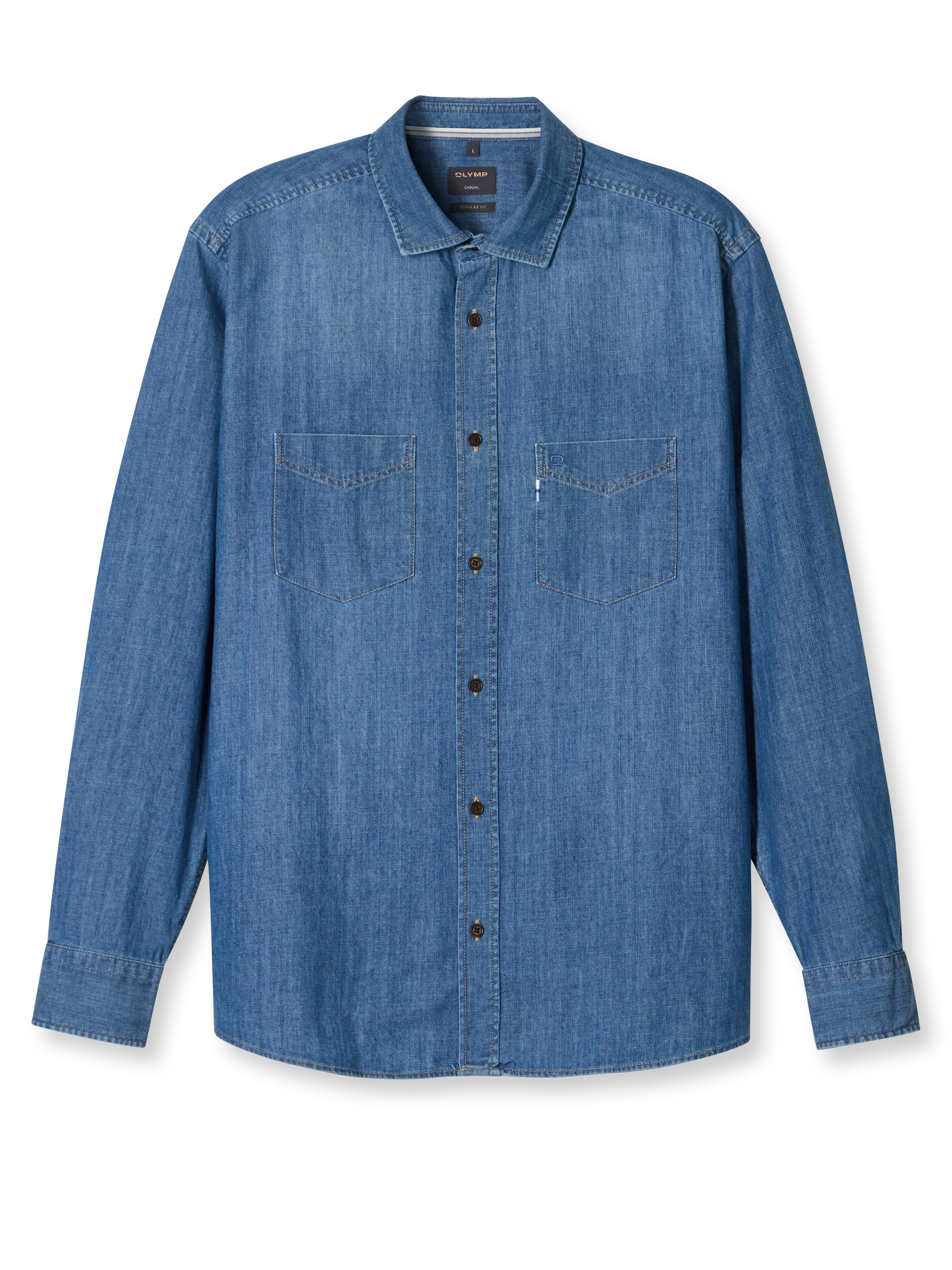 OLYMP Jeanshemd »Casual Kentkragen«, Modern Fit, Kentkragen