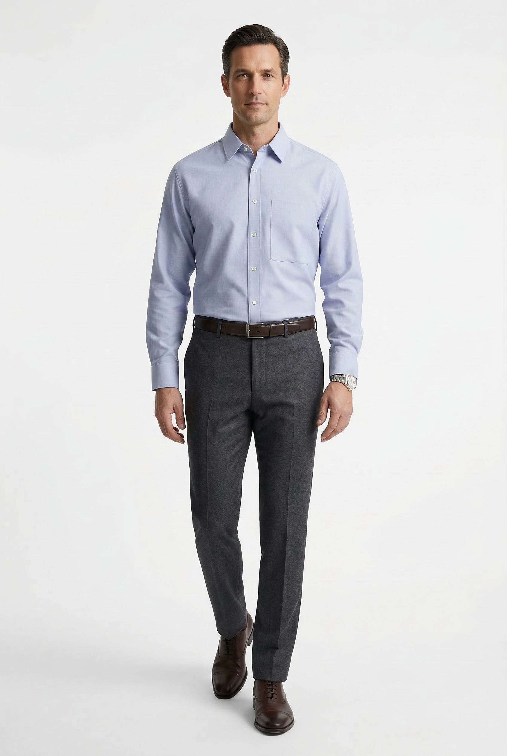 Calvin Klein "SOLID LINEN CLASSIC" Kentkragen, Regular Fit, Leinen-Viskosemix