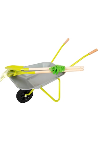 Schubkarre, (Set, 4 tlg.), für Kinder; mit Gartenwerkzeug
