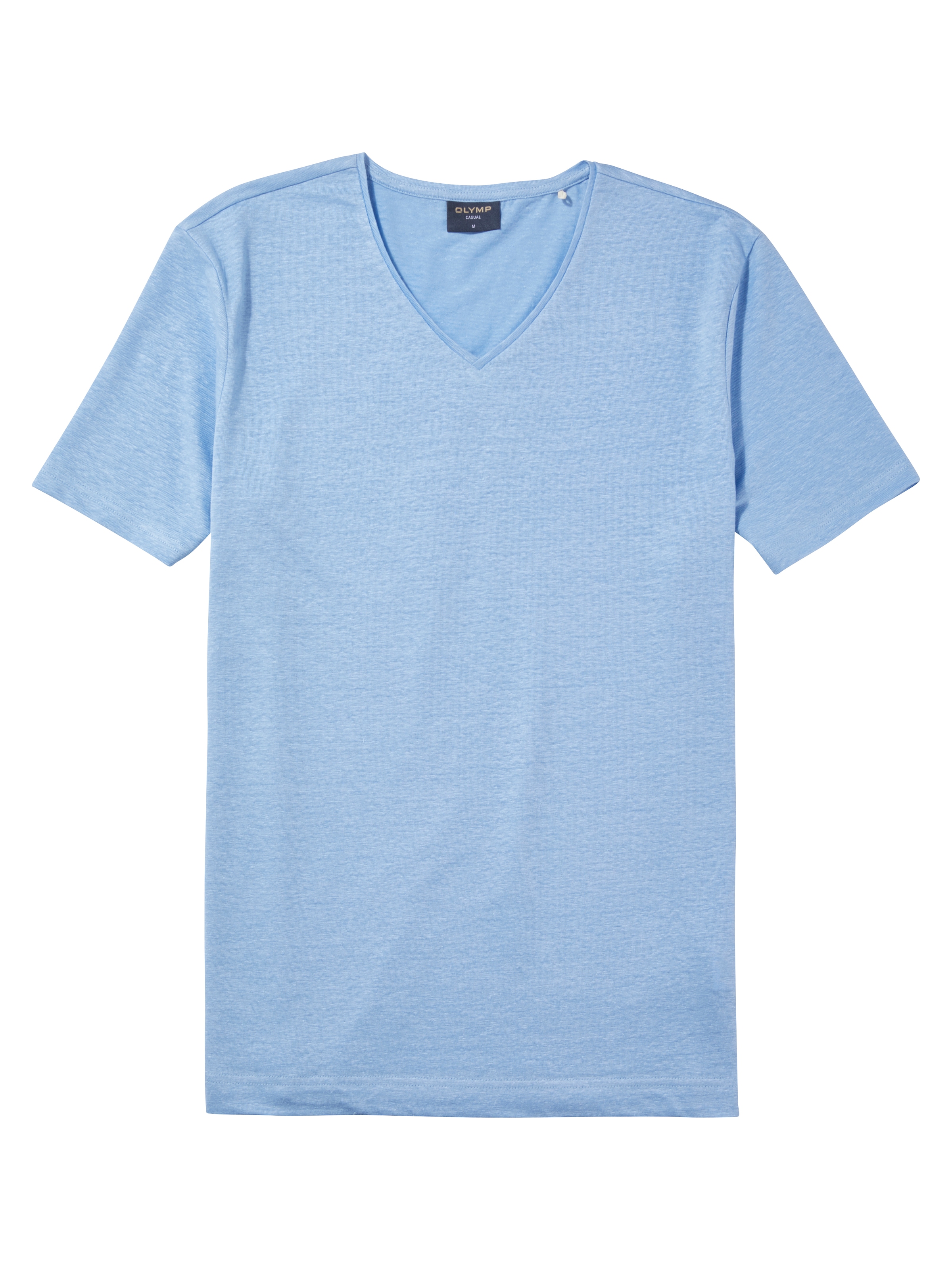 OLYMP V-Shirt "Casual", aus Leinenmischung