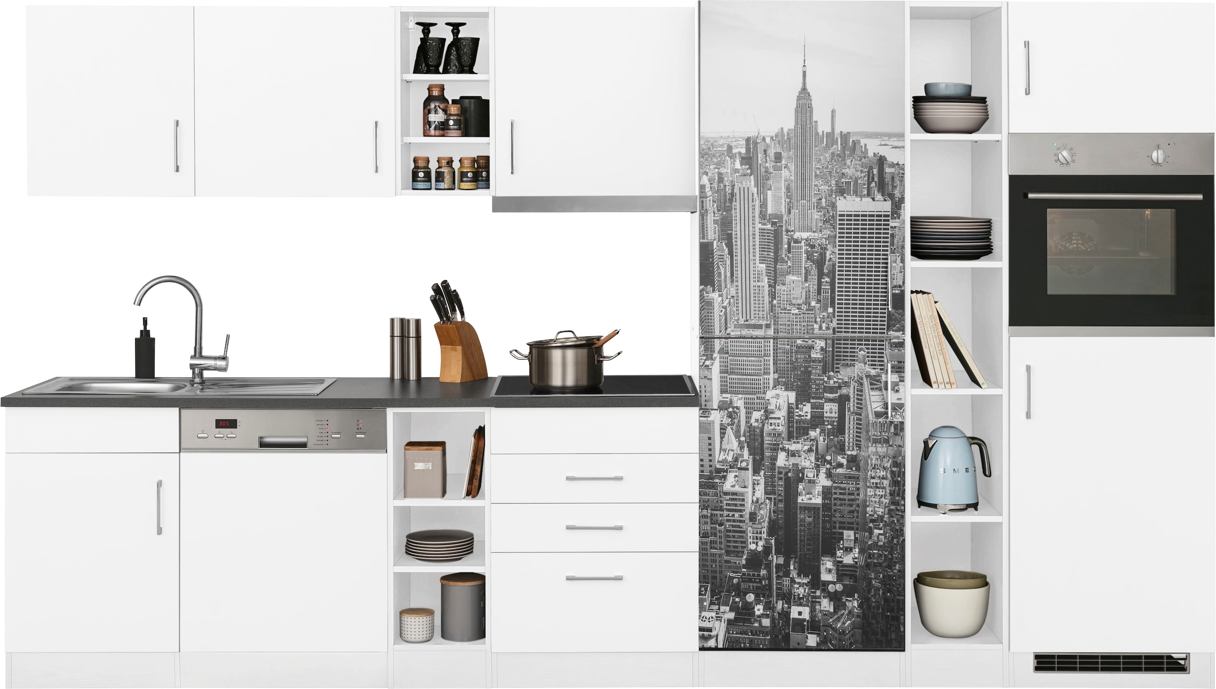 KOCHSTATION Küchenzeile "KS-Paris – Küchen mit einzigartigen Fotomotiven au günstig online kaufen