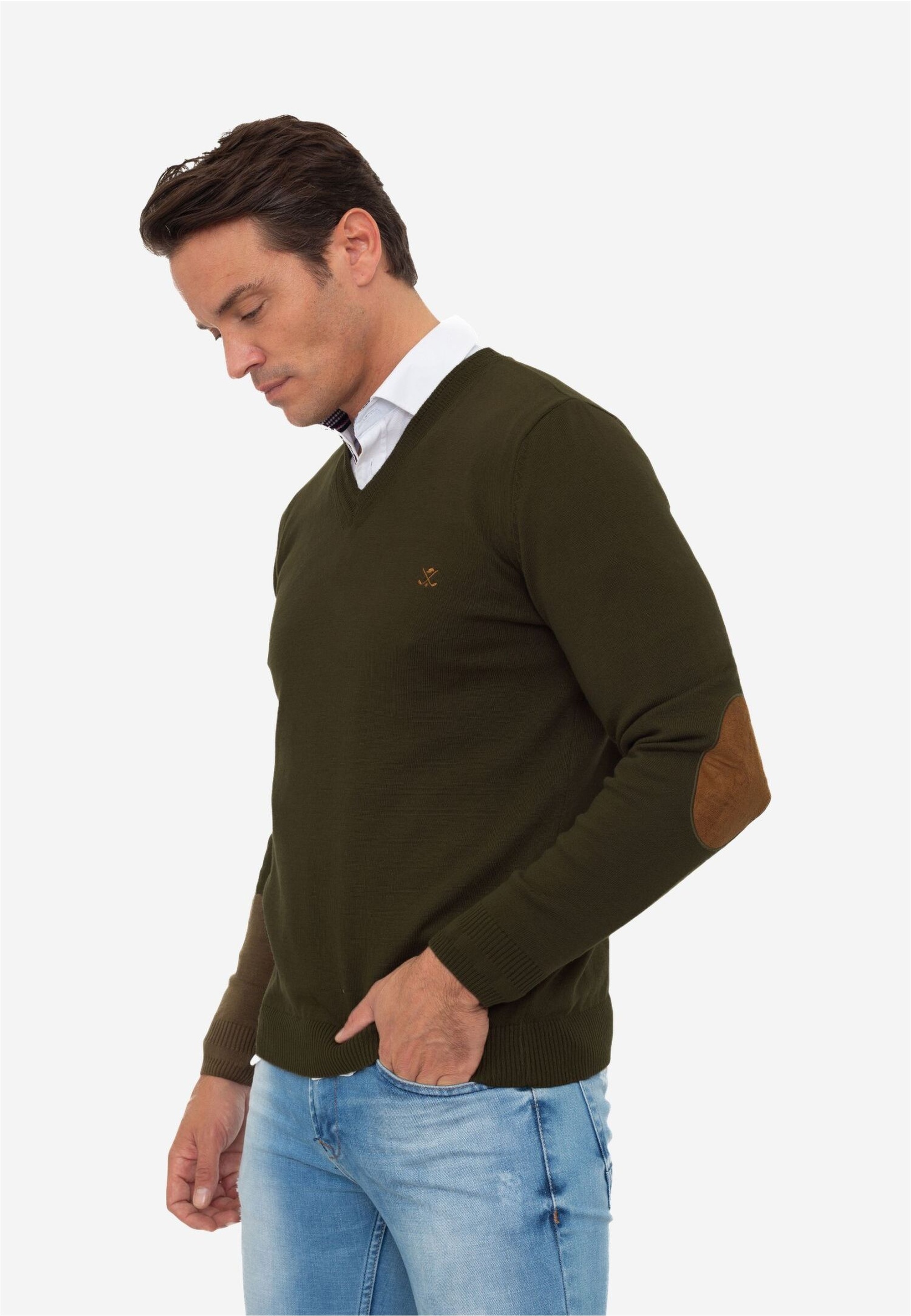 SIR RAYMOND TAILOR Strickpullover »Los Angeles«, (1 tlg.), mit klassischem V-Ausschnitt