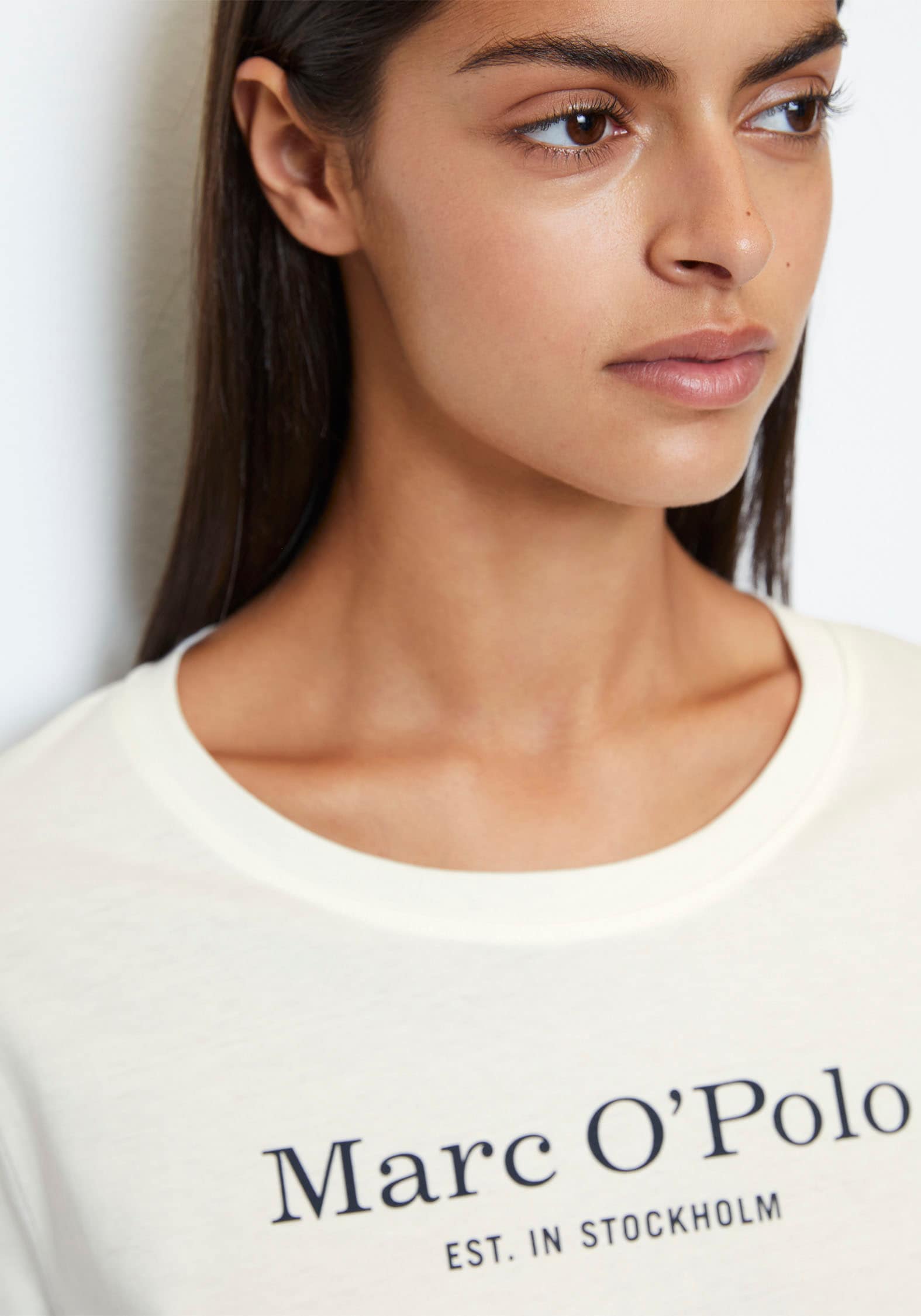 Marc O'Polo Langarmshirt »Mix & Match Cotton«, Rundhalsausschnitt, Single Jersey, Baumwolle, langärmelig, Regular Fit