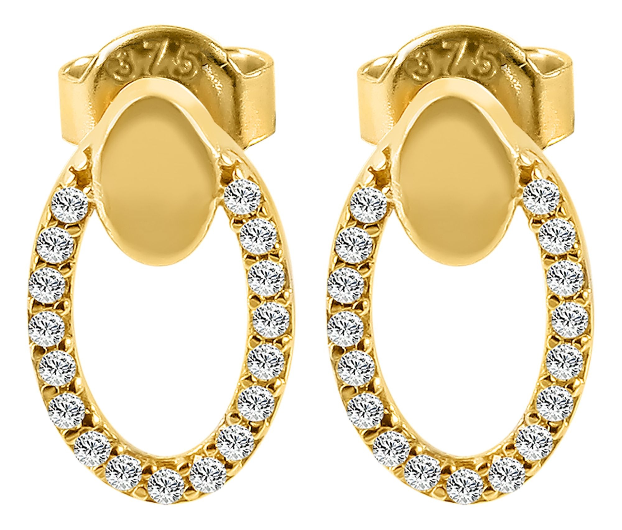 Adelia´s Paar Ohrhänger »Damen Ohrringe – Ohrstecker aus 375 Gold mit Zirkonia« Geschenkidee: zeitlos und vielseitig