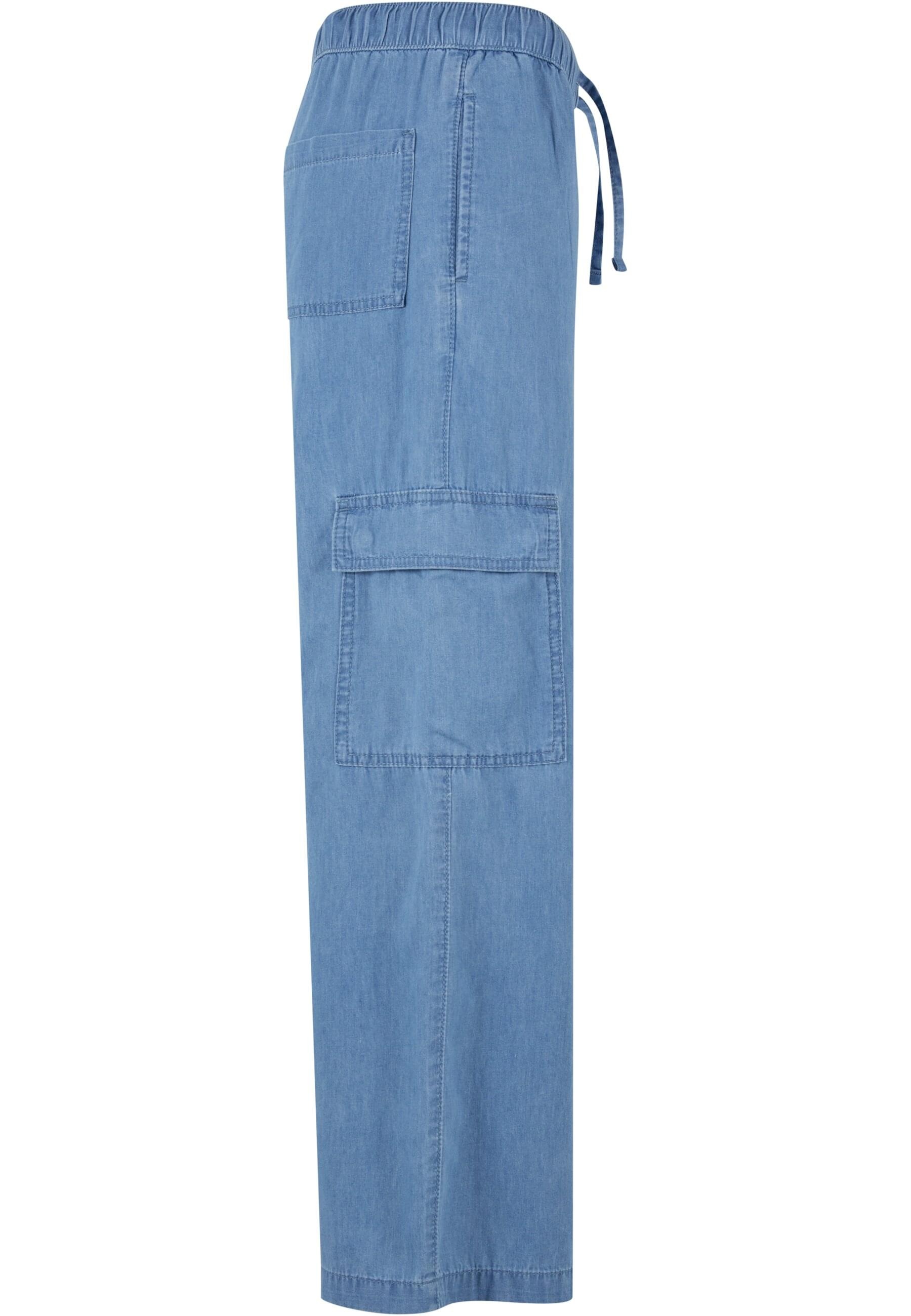 URBAN CLASSICS Cargohose »Urban Classics Damen Ladies Light Denim Cargo Pants«, (1 tlg.)