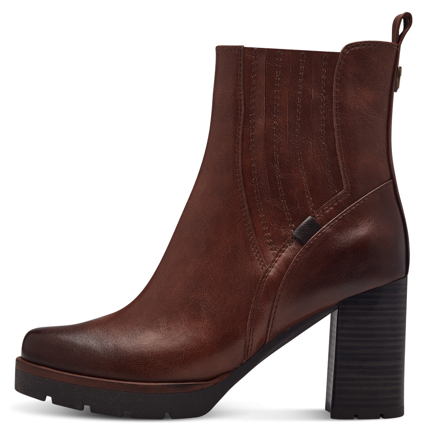 MARCO TOZZI Chelseaboots, Blockabsatz, Stiefelette, Businesschuh mit Feel Me-Ausstattung