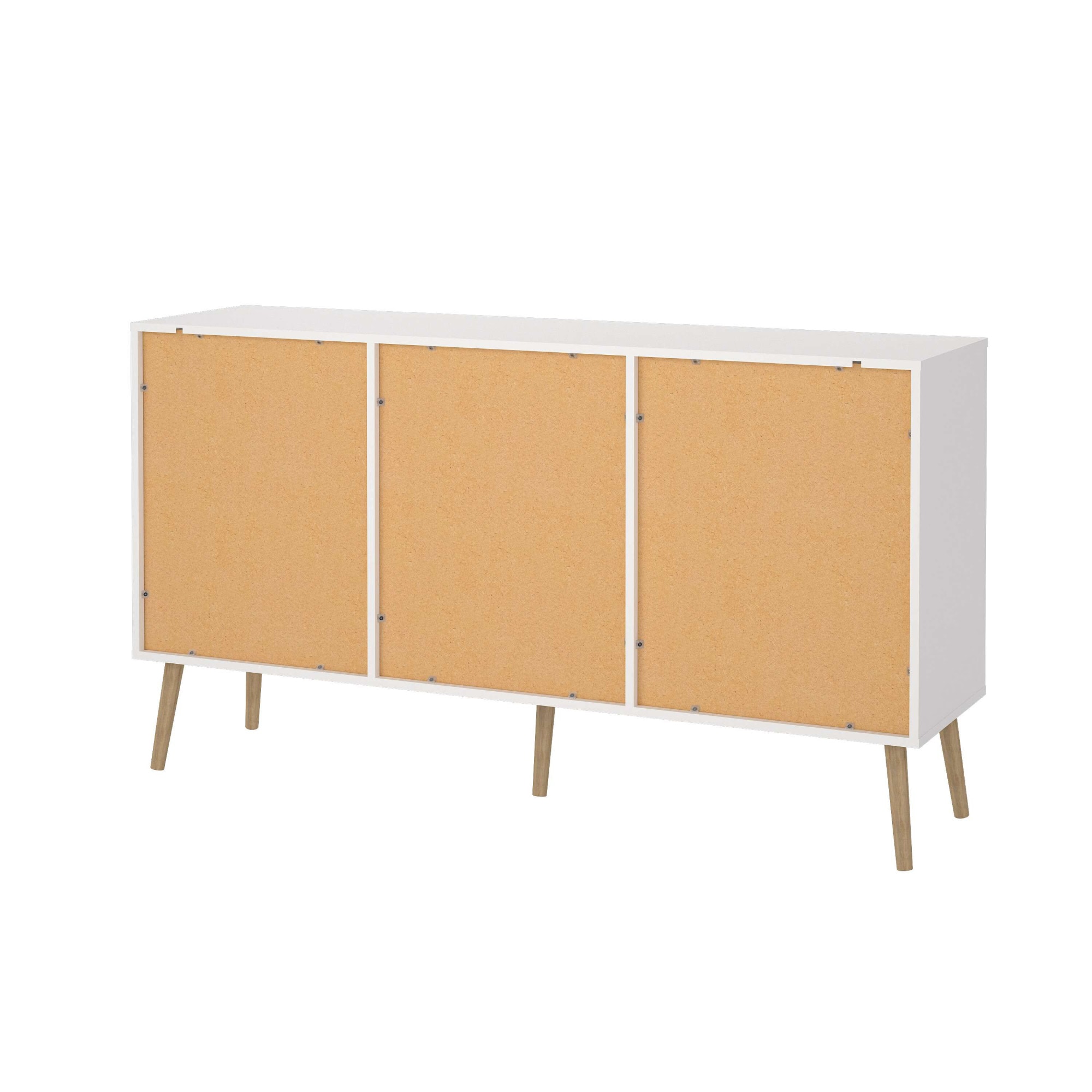 Home affaire Sideboard »Bodo, Kommode, Stauraum«, 2 Türen, 3 Schubladen, Beine und Griffe aus Massivholz, Breite 147 cm