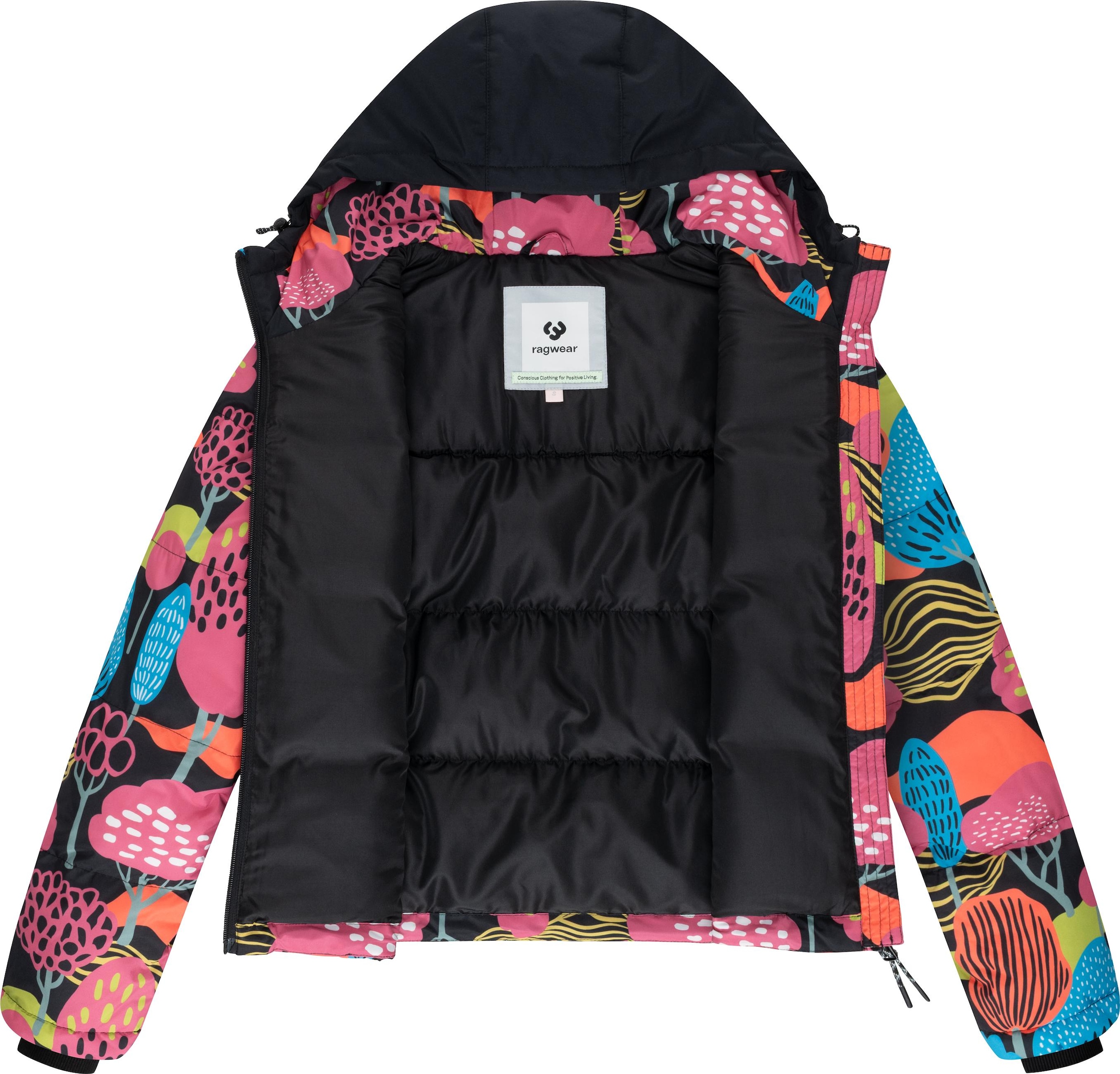 Ragwear Steppjacke »Amazze Print« mit Kapuze Wasserdichte gemusterte Damen Jacke für den Winter