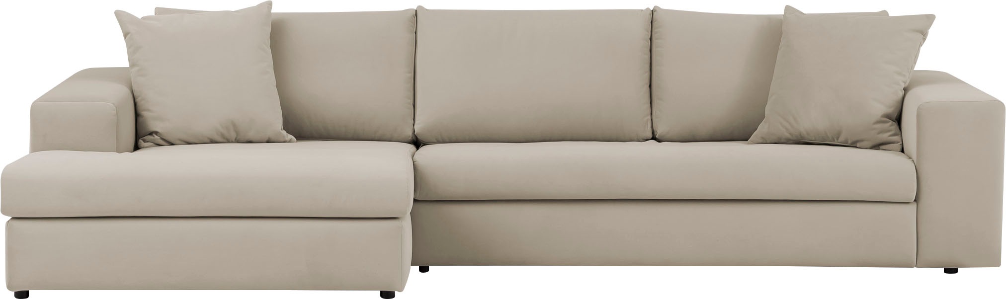 Thumbnail - andas Ecksofa "SLEETLAND XXL in Samtvelours oder Vintage-Leder-Optik, L-Form,", besonders groß und bequem
