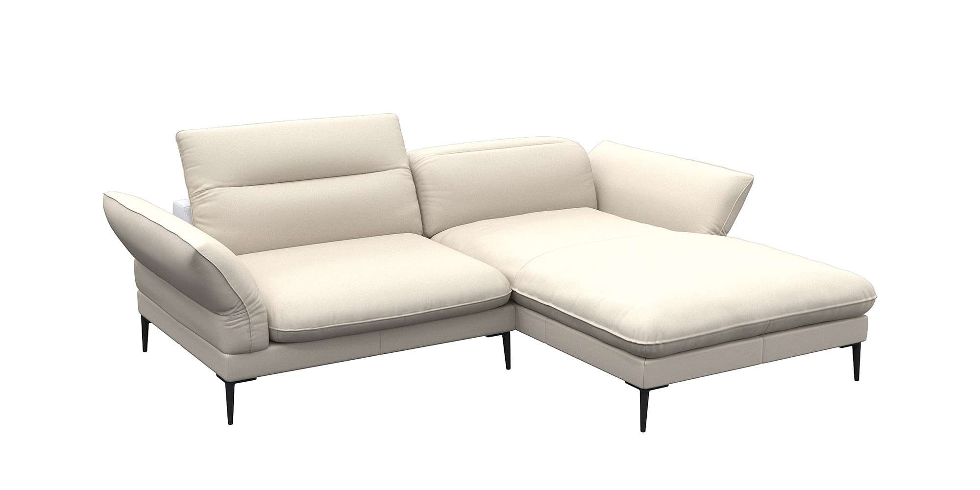 FLEXLUX Ecksofa "Salino, Funktionssofa mit Recamiere, Relaxsofa, Ecksofa", günstig online kaufen