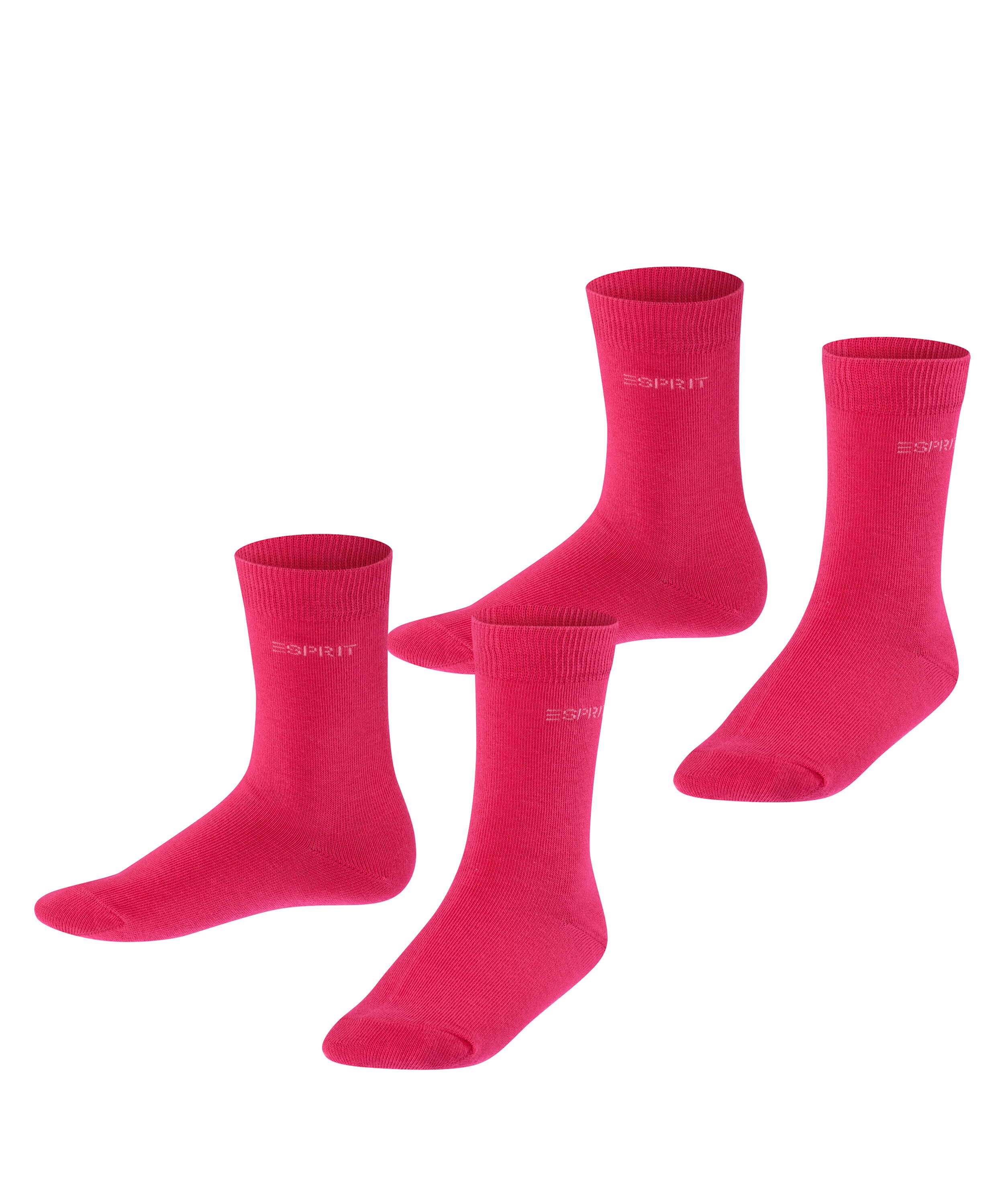 Esprit Socken "Foot Logo" 2 Paar, kurz, verstärkt, hochwertig, uni