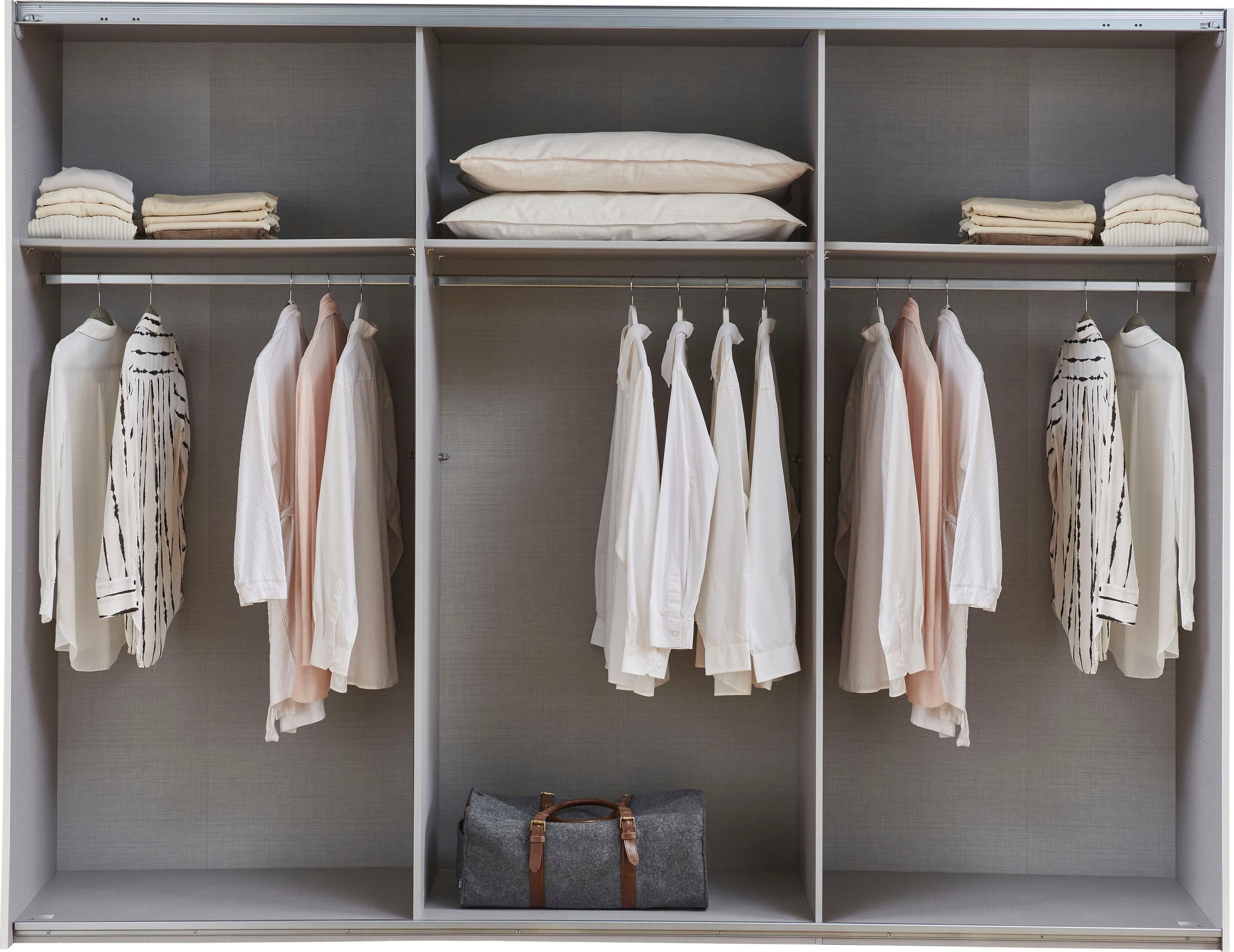 Thumbnail - Wimex Schwebetürenschrank "Jork Kleiderschrank mit Spiegel, schwarze Metallgriffe", Schrank in verschiedenen Größen und ...