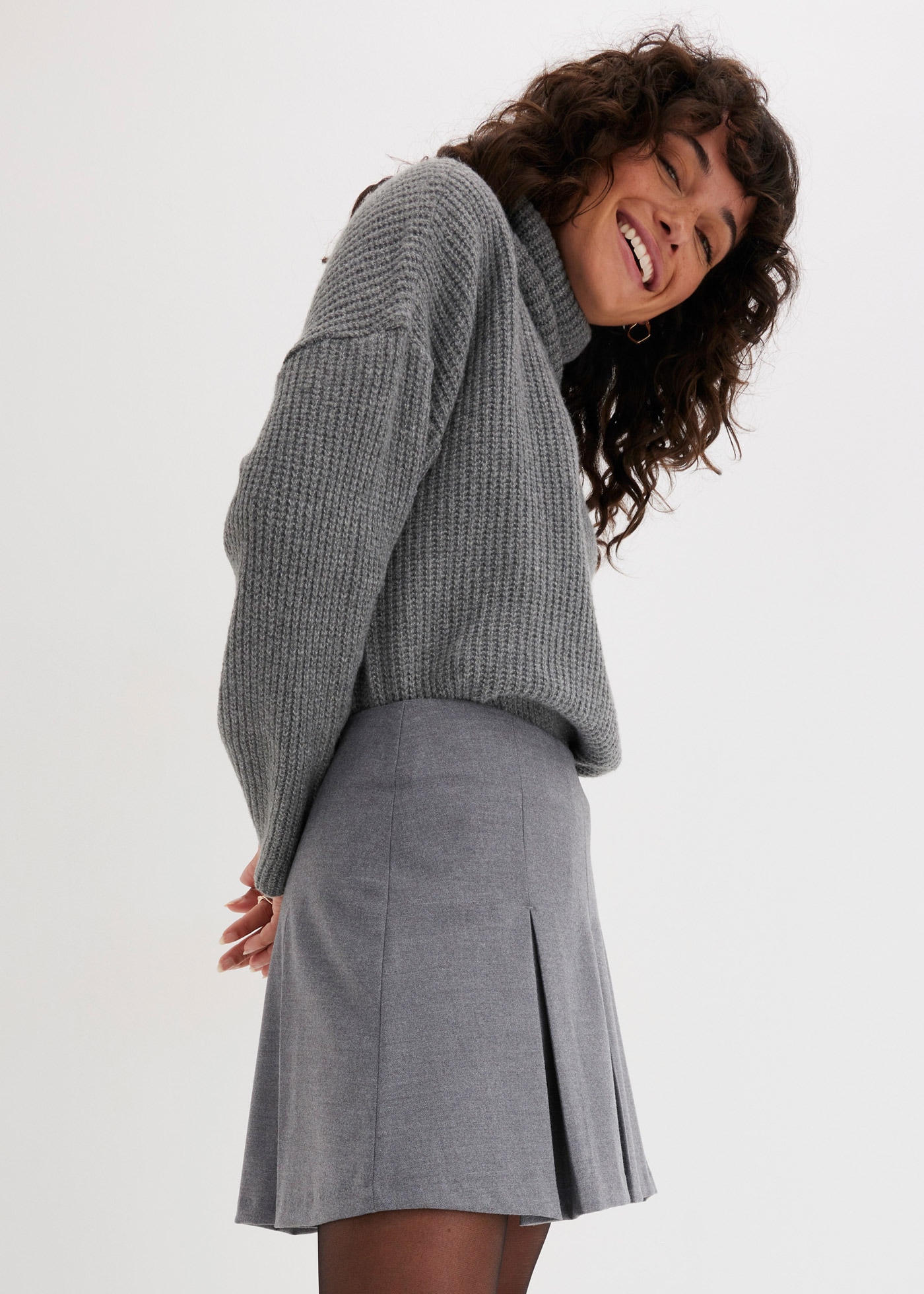 bonprix Minirock Minirock aus Viskose-Mix