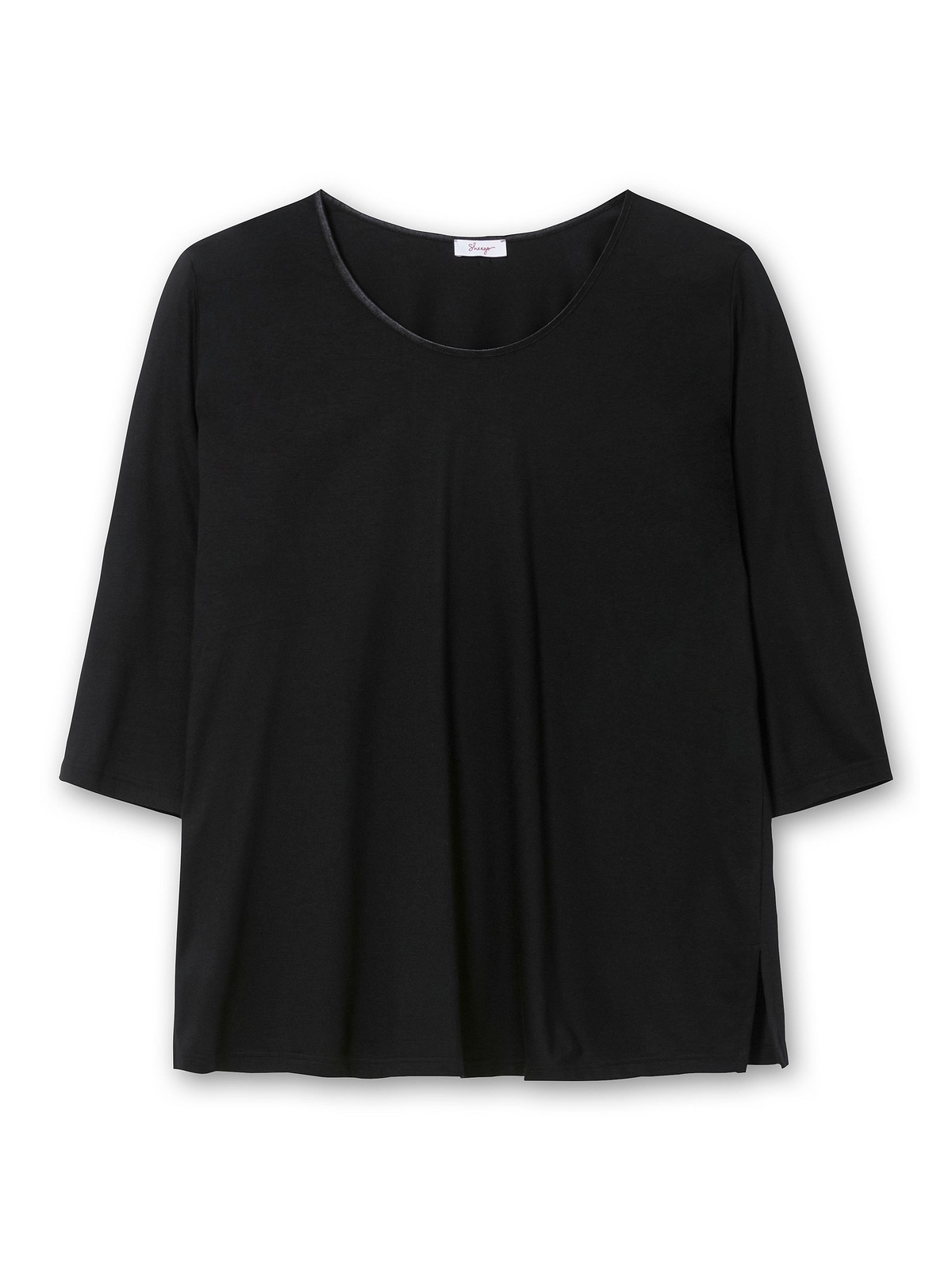 Sheego 3/4-Arm-Shirt »Große Größen«, mit dezent glänzender Blende