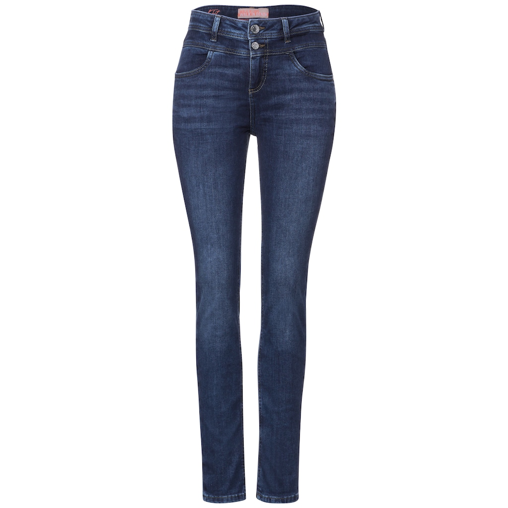 STREET ONE Gerade Jeans, High Waist