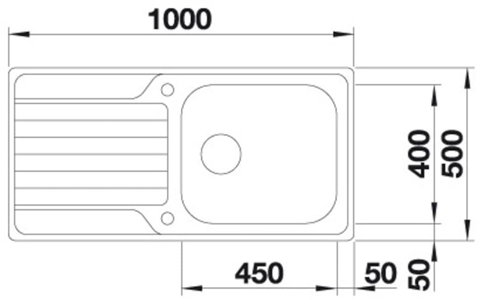 Blanco Edelstahlspüle »DINAS XL 6 S« 1 Stk. tlg. zum wechselseitigen Einbau geeignet