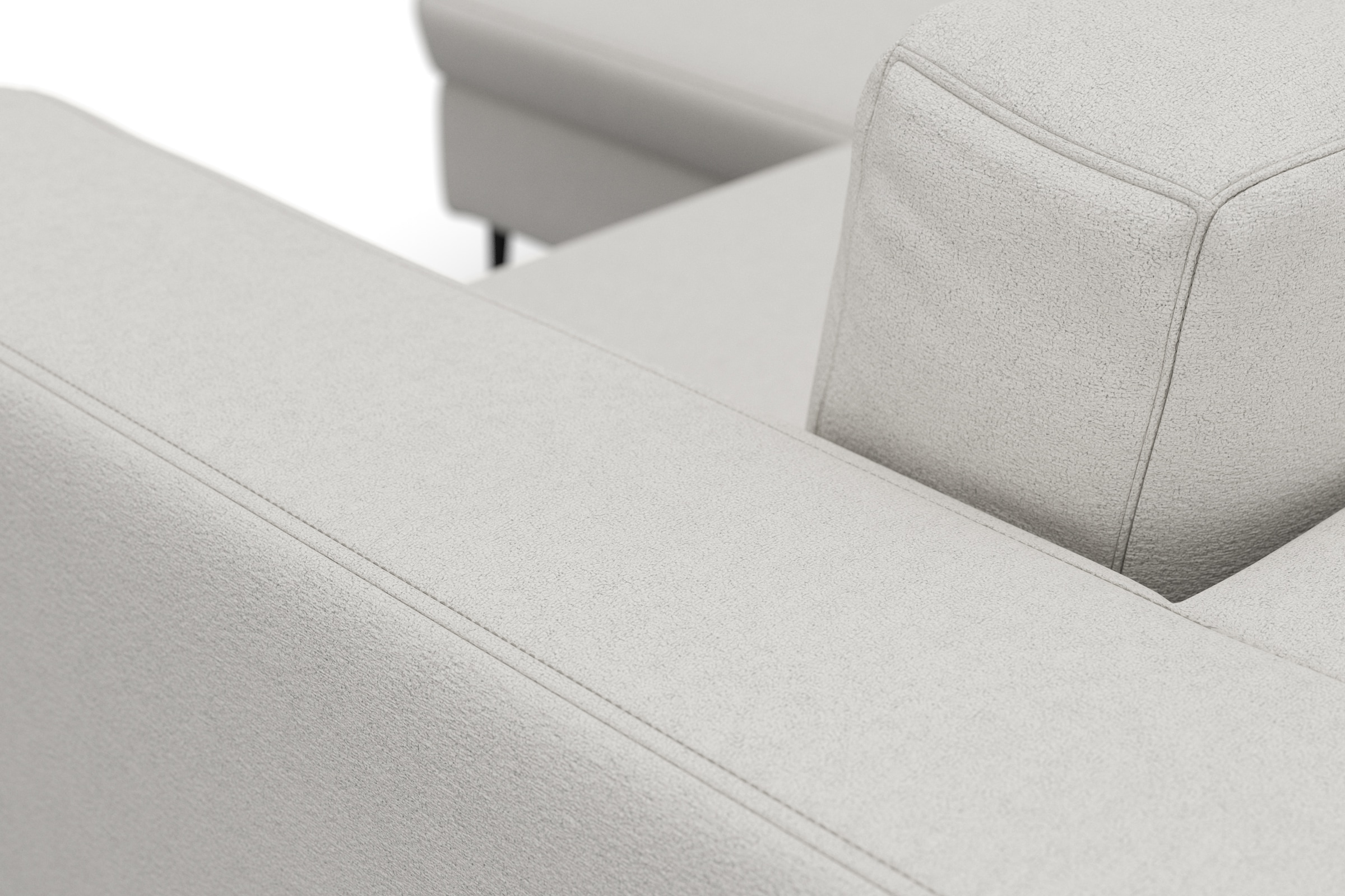 DOMO collection Ecksofa »Modica kompakt und elegant, Breite 244, L-Form«, moderne Optik mit extrabreiter Recamiere, auch in Cord