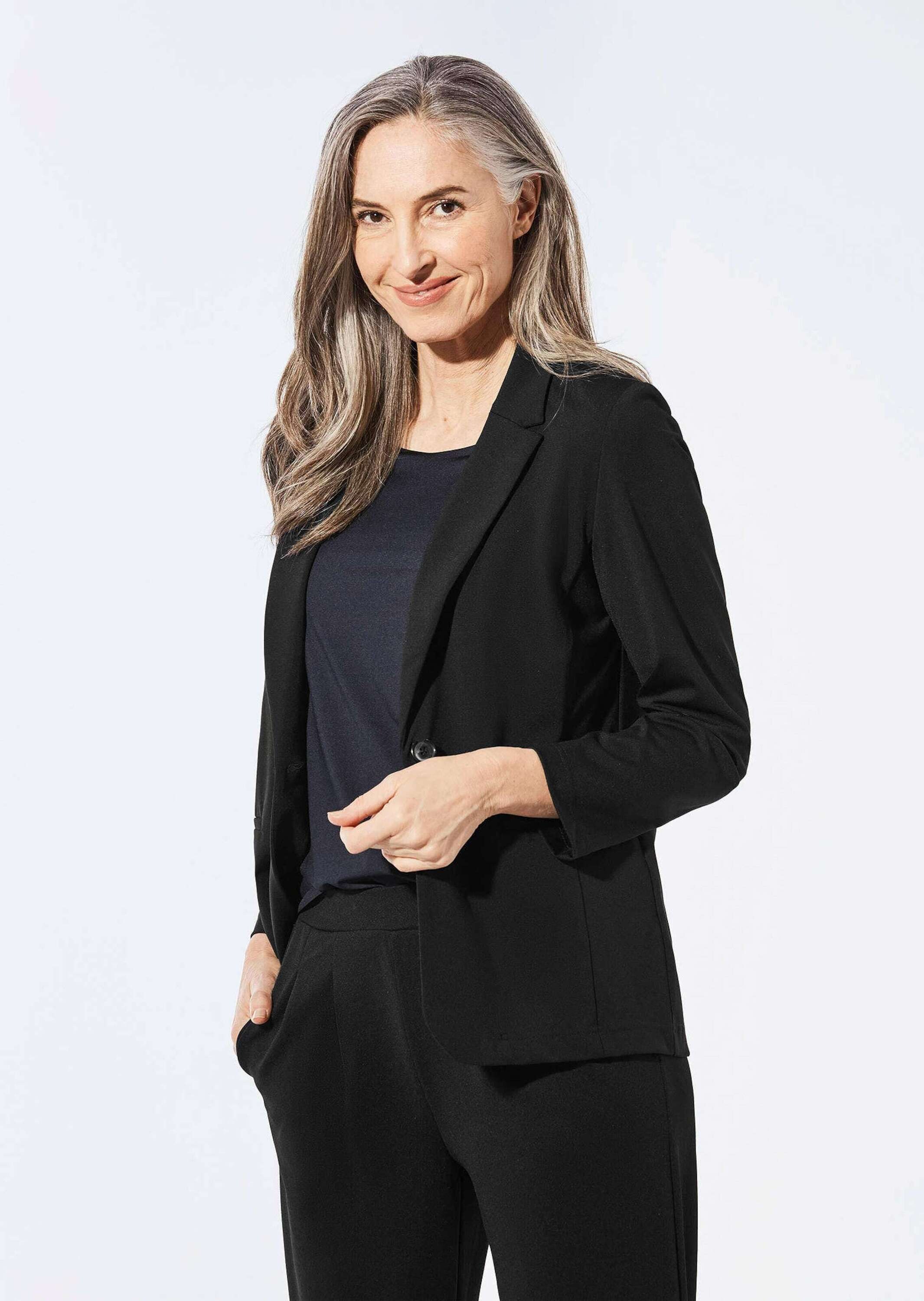 GOLDNER Jackenblazer "Damenblazer mit Reverskragen und Paspeltaschen" mit f günstig online kaufen