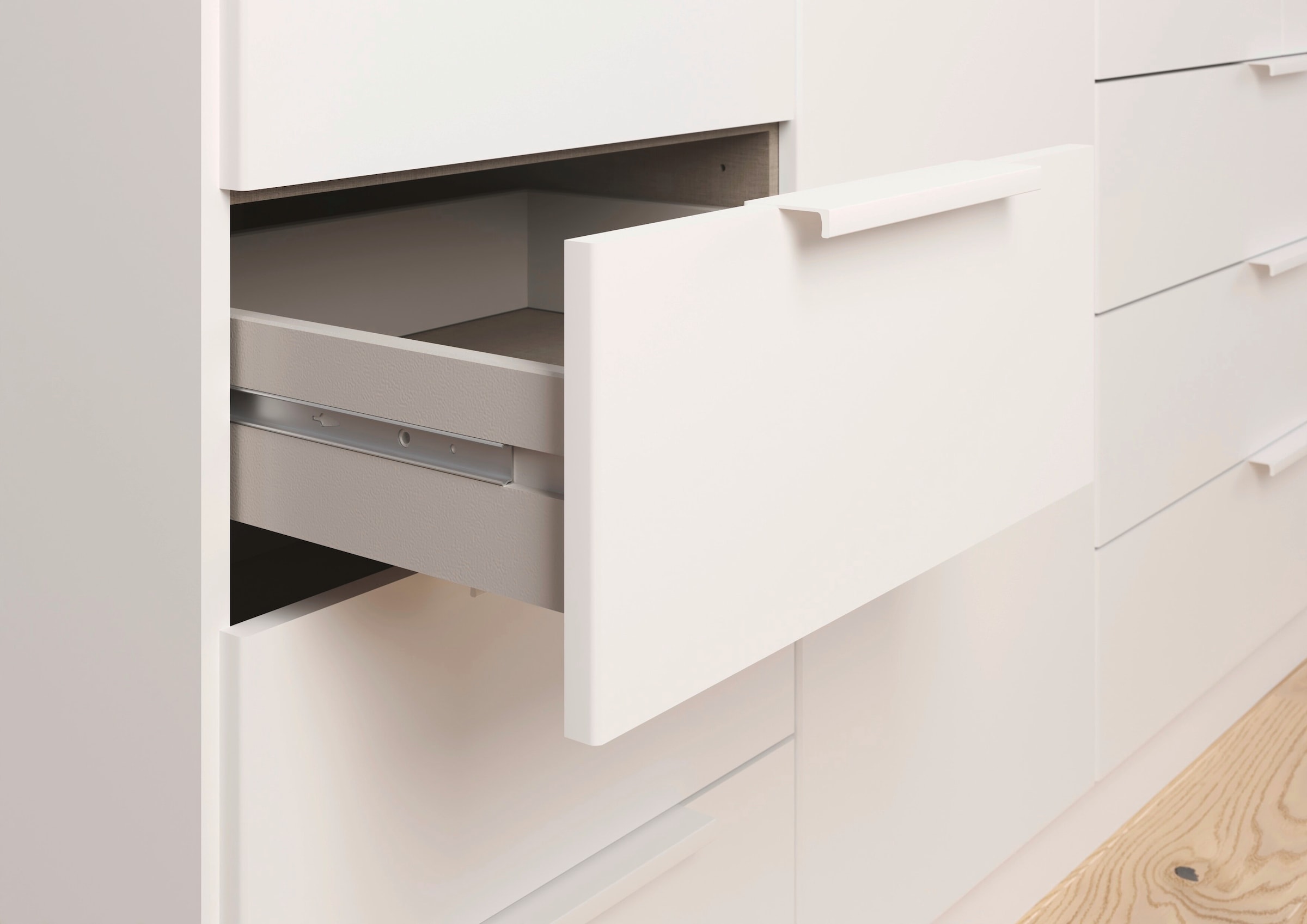 OTTO home Kleiderschrank »Mehrzweckschrank Schrank Schlafzimmer Garderobe Mietswohnung XEELINA« Mehr Flexibilität durch variable Schubladenanordnung MADE IN GERMANY