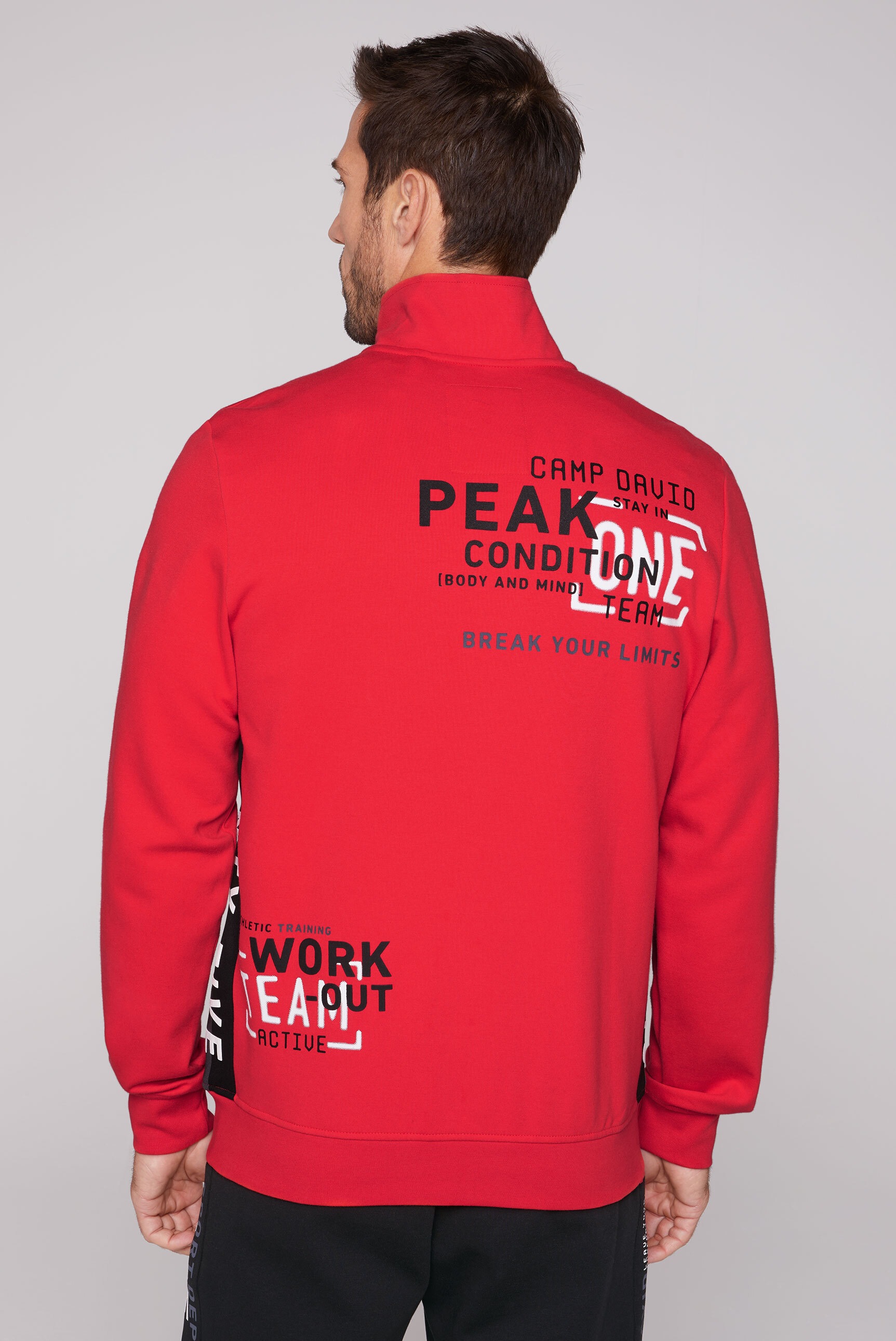 CAMP DAVID Sweatjacke, mit Stehkragen