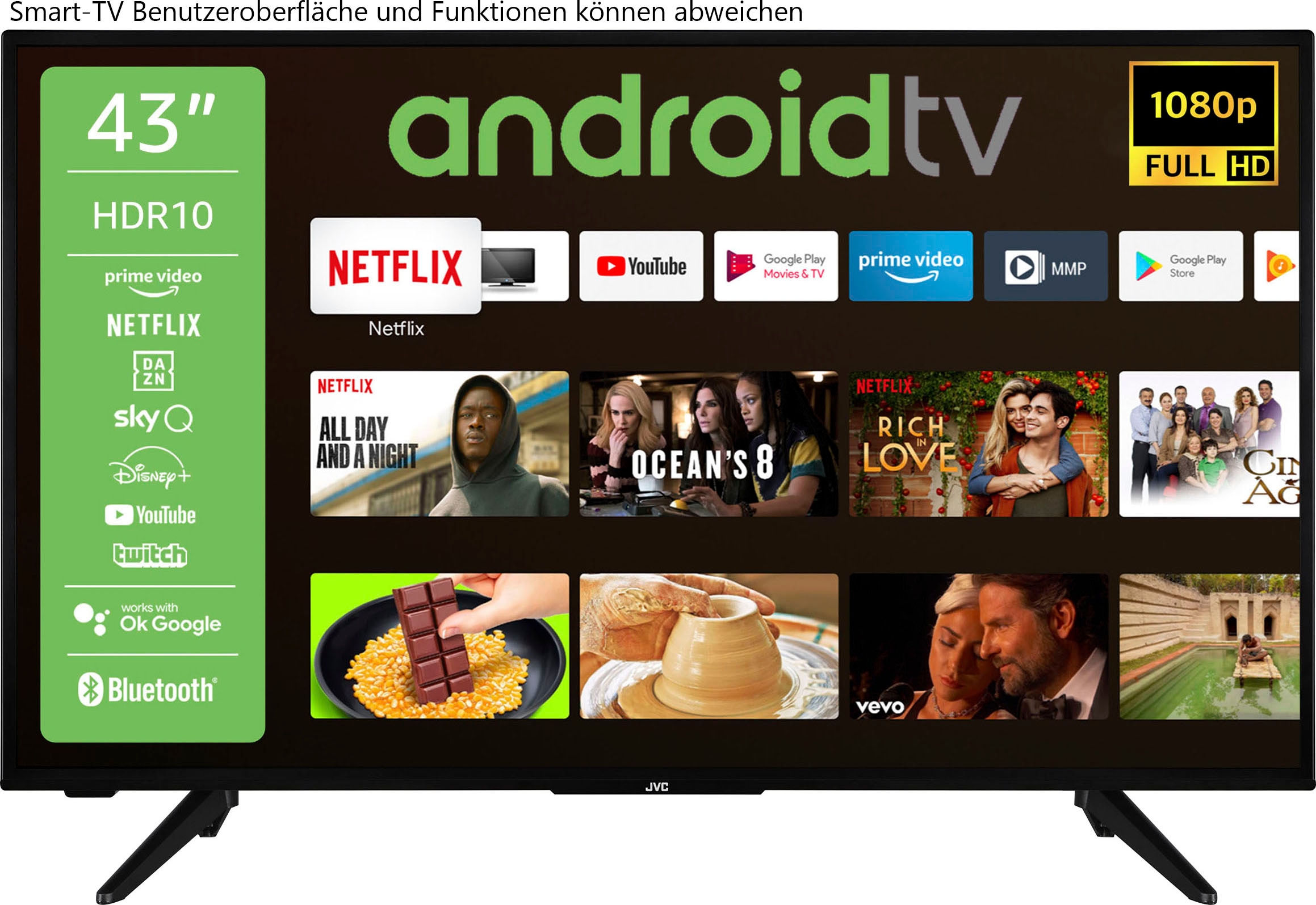 JVC LED-Fernseher, 108 cm/43 Zoll, Full HD, Android TV