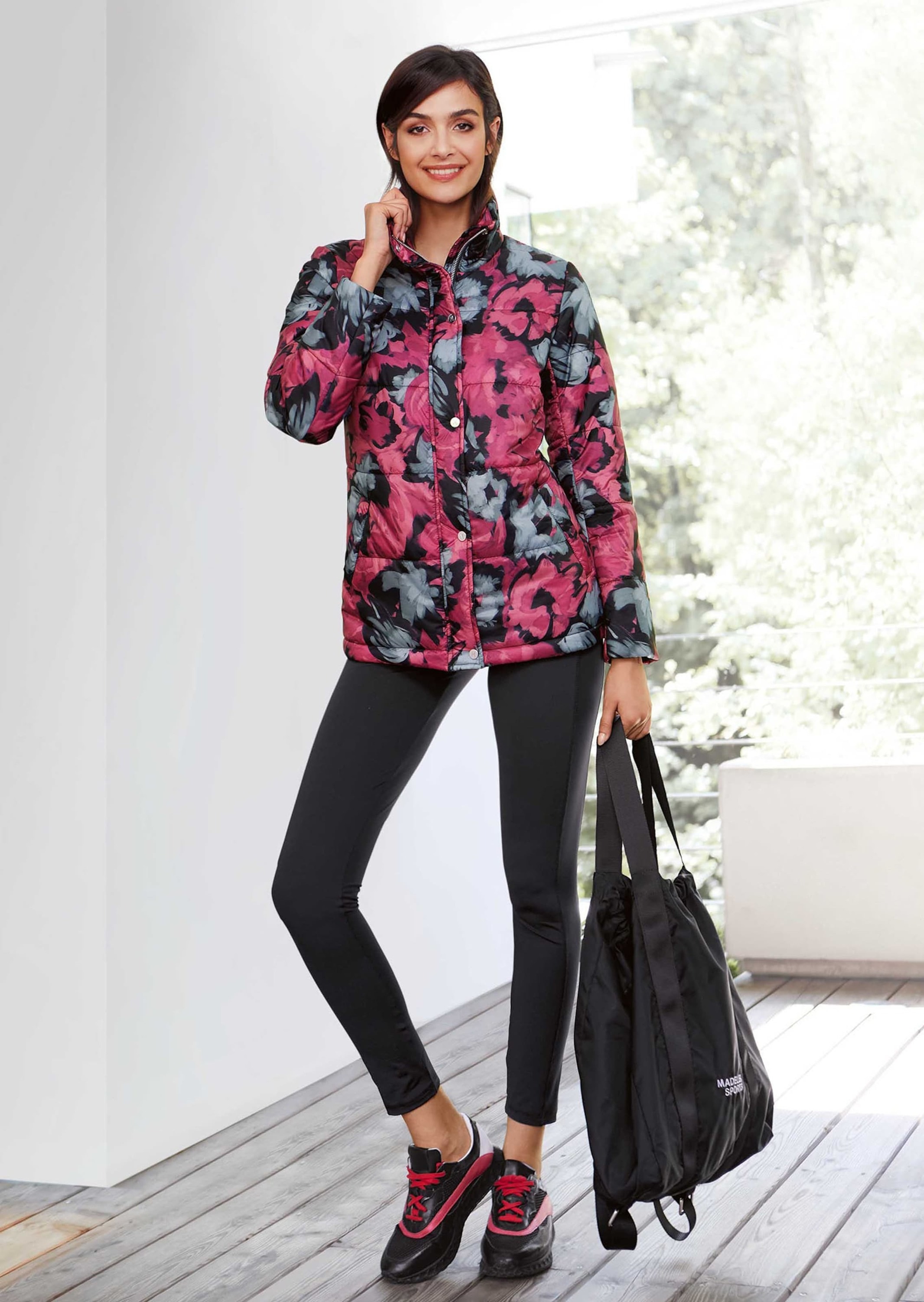 MADELEINE Outdoorjacke »Jacke Steppjacke mit floralem Print«