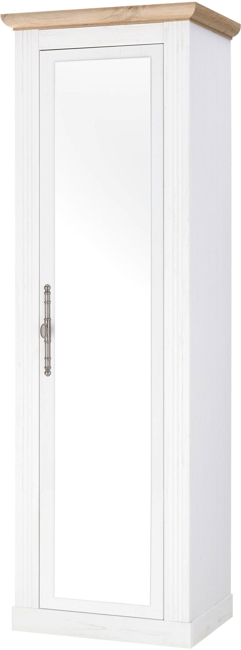 OTTO home Schuhschrank "Westminster, Schrank im Landhausstil, Hochschrank, Garderobenschrank" Metallgriffe, mit Spiegeltür, viel Stauraum, in 2 Farben erhältlich