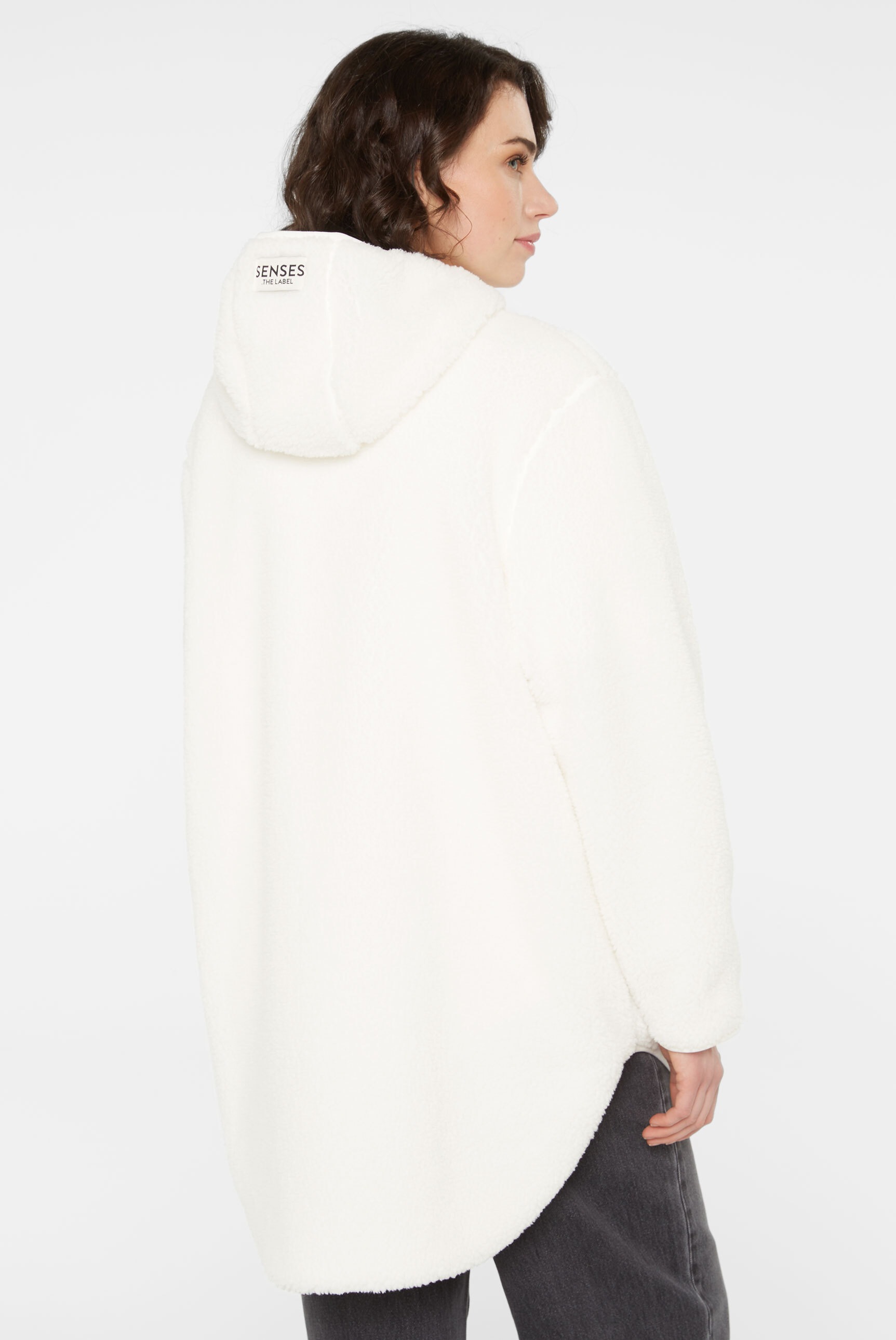 SENSES.THE LABEL Kapuzensweatjacke mit Zwei-Wege-Reißverschluss