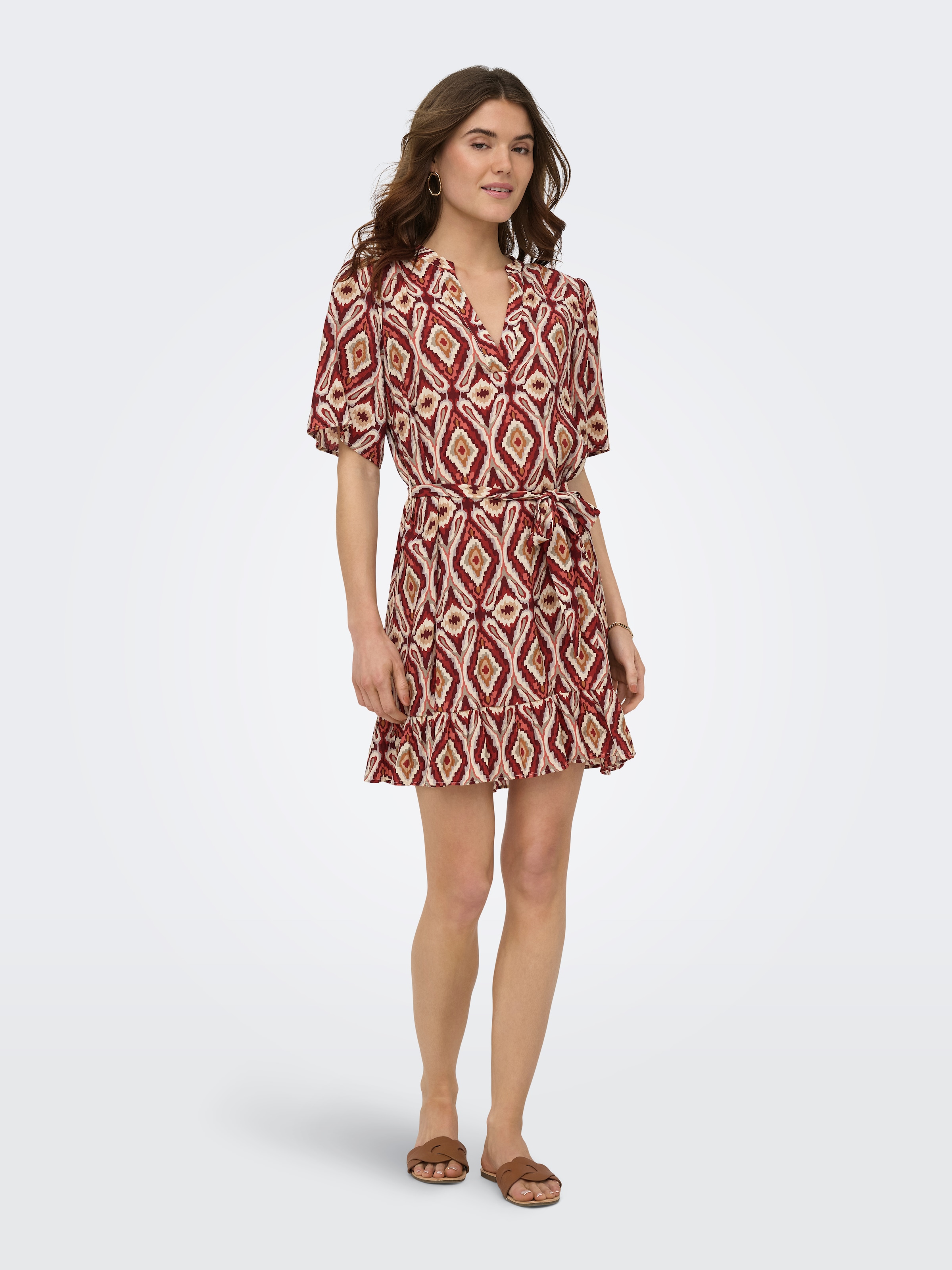 ONLY Minikleid »ONLANTONIA MIKASI S/S SHORT DRESS WVN« Viskosemischung