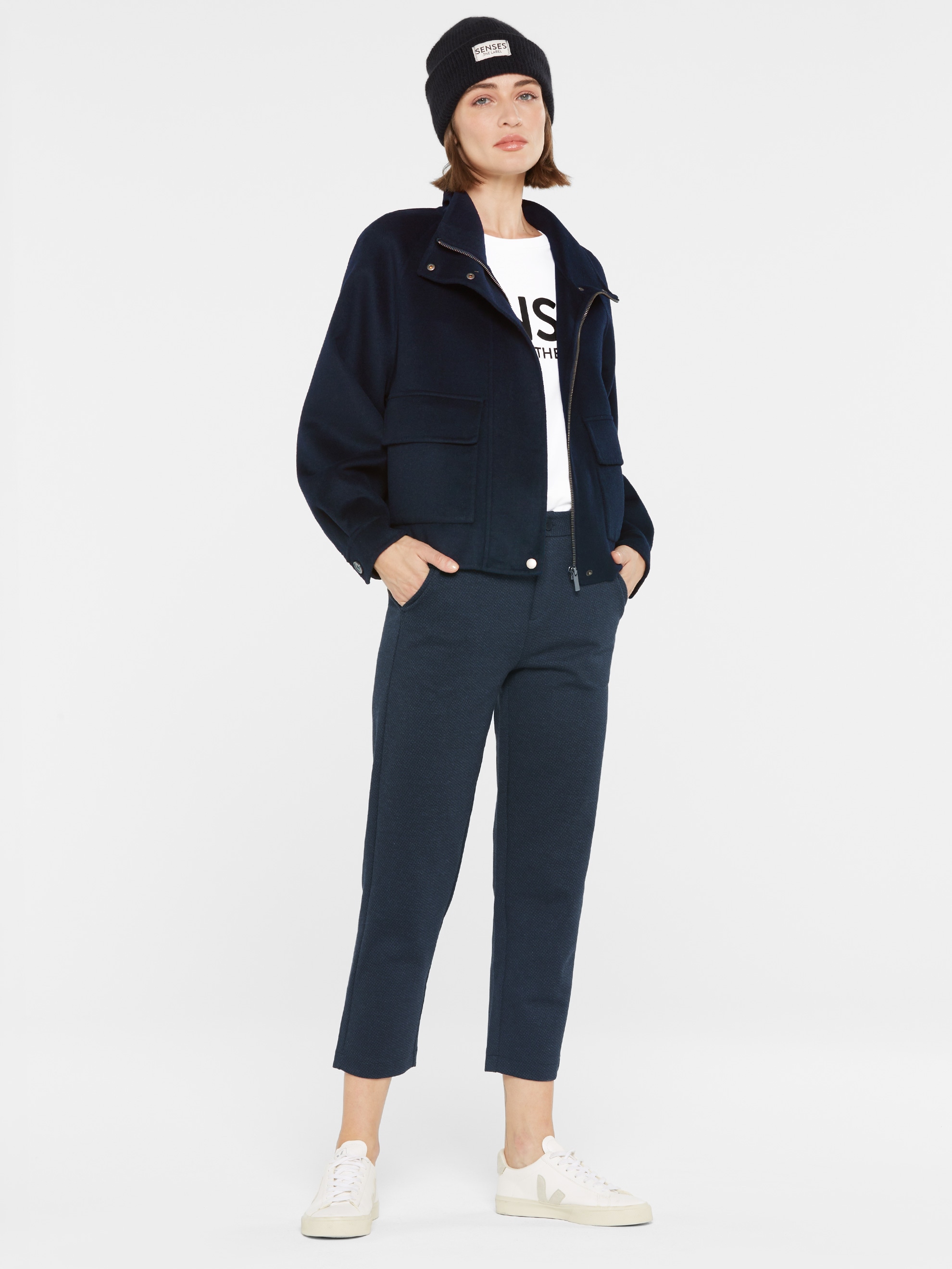 SENSES.THE LABEL Kurzjacke ohne Kapuze mit Klappentaschen