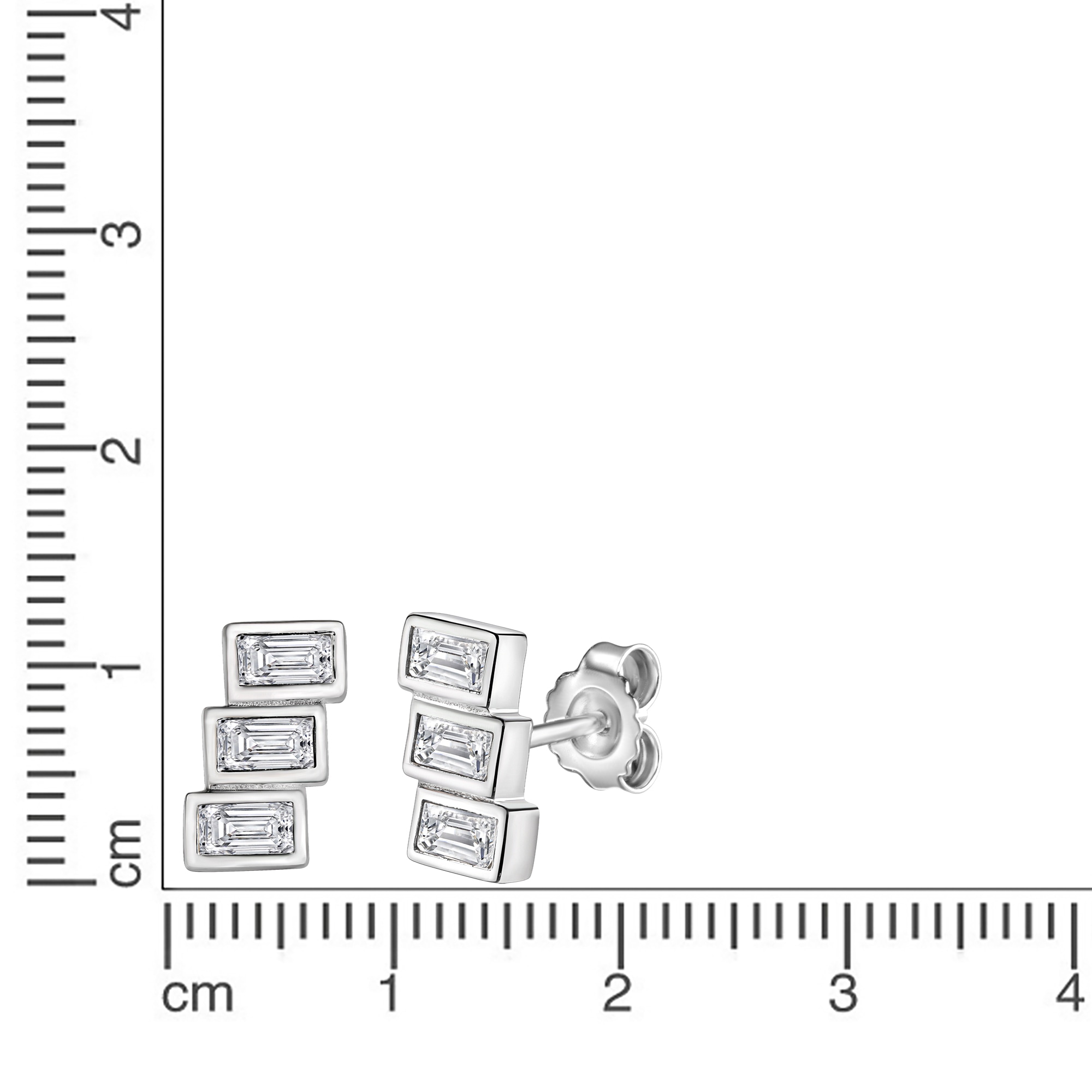 Vivance Paar Ohrstecker »925-Sterling Silber rhodiniert Zirkonia«