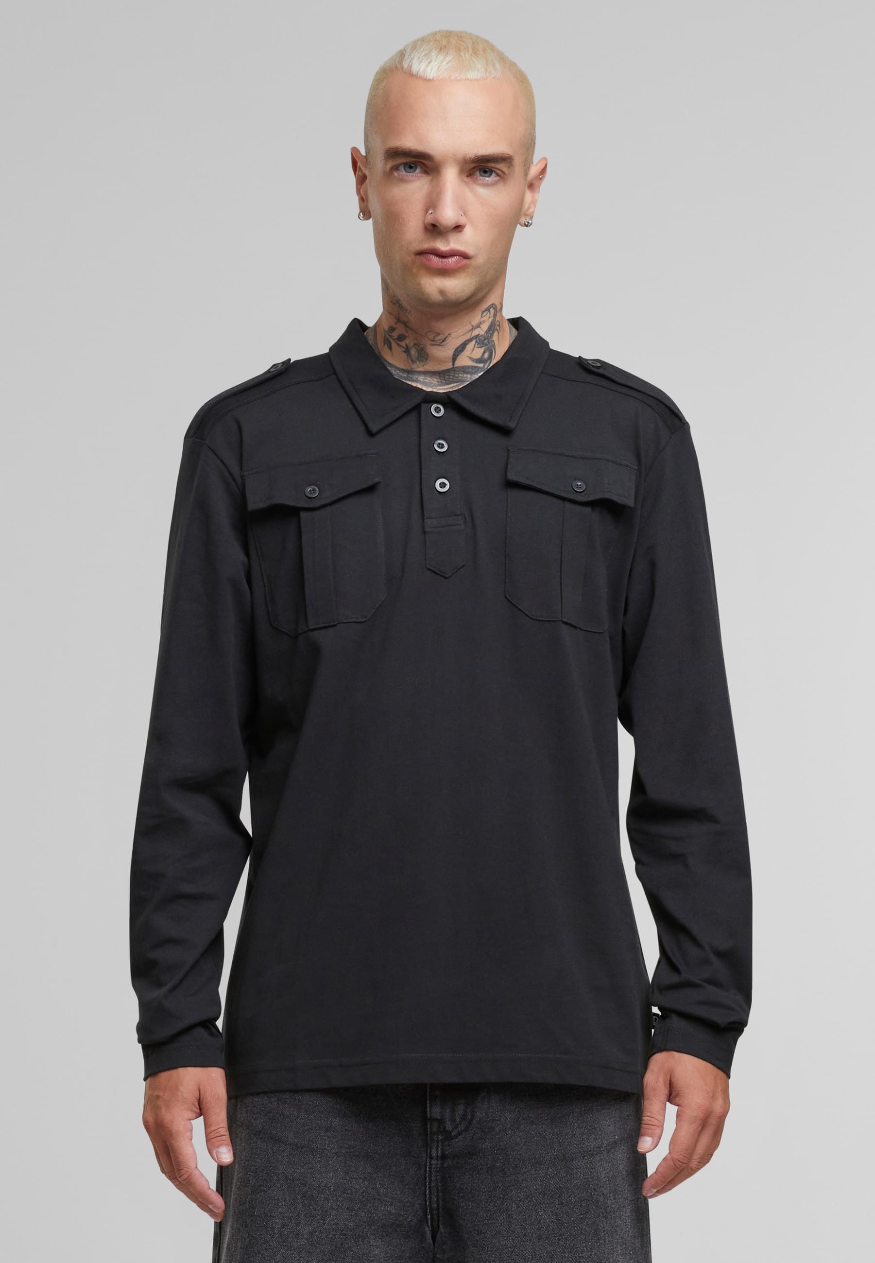 Brandit Poloshirt »Brandit Herren Jersey Poloshirt Willis longsleeve«, (1 tlg.)