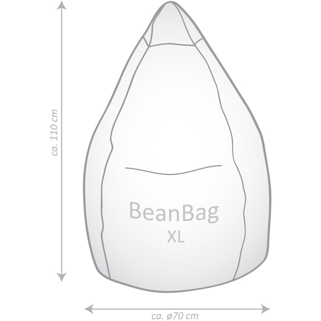 Magma Heimtex Sitzsack »Beanbag SOFTY XL«, (1 St.)