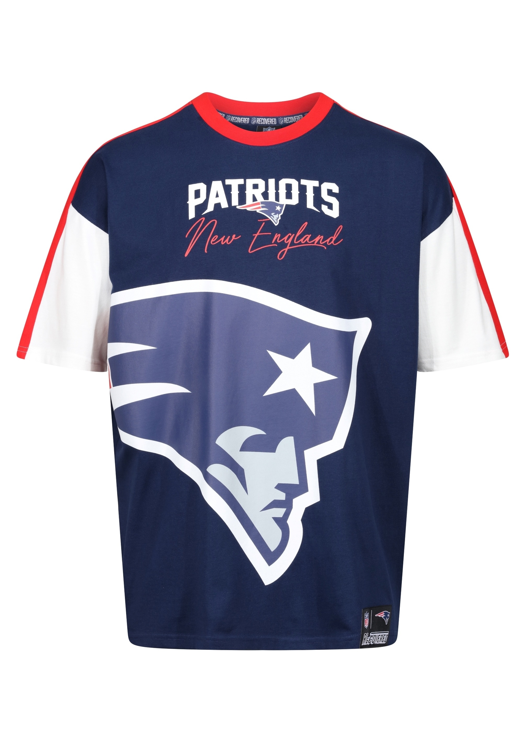 Recovered T-Shirt »NFL Patriots New England Cut and Sew Oversized«, (1 tlg.), für alle New England Patriots-Fans