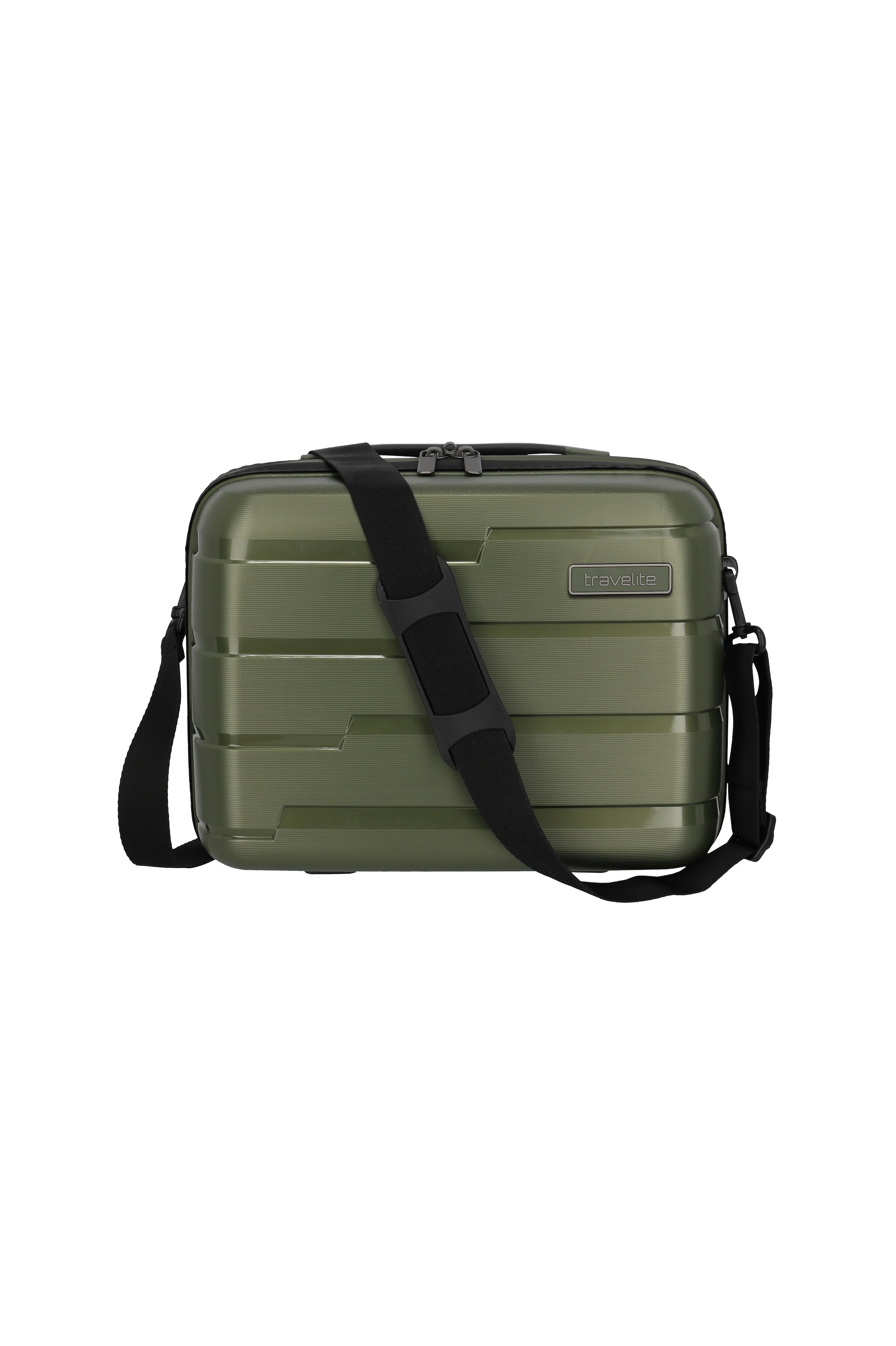TRAVELITE Beautycase "AIR BASE Kosmetikkoffer Hartschale", grün, Polypropylen, Taschen, mit TSA-Schloss und Aufsteckfunktion – robust und leicht