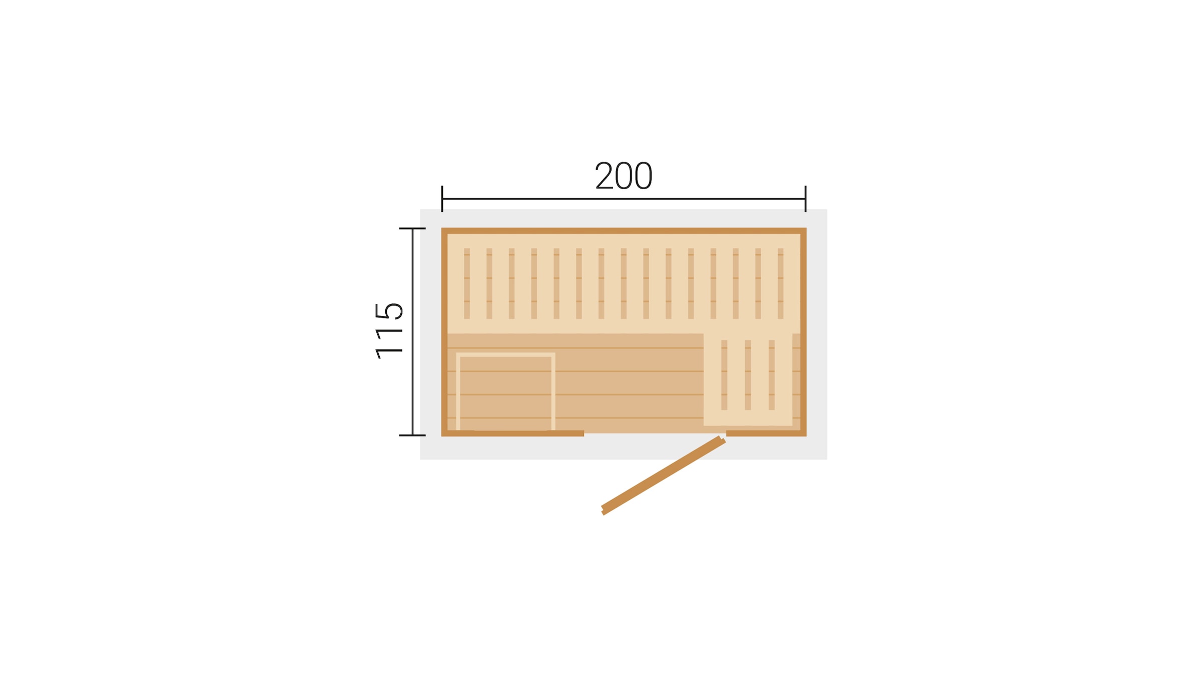 weka Saunahaus »Kaapi 1« Blockbohlen aus Fichtenholz
