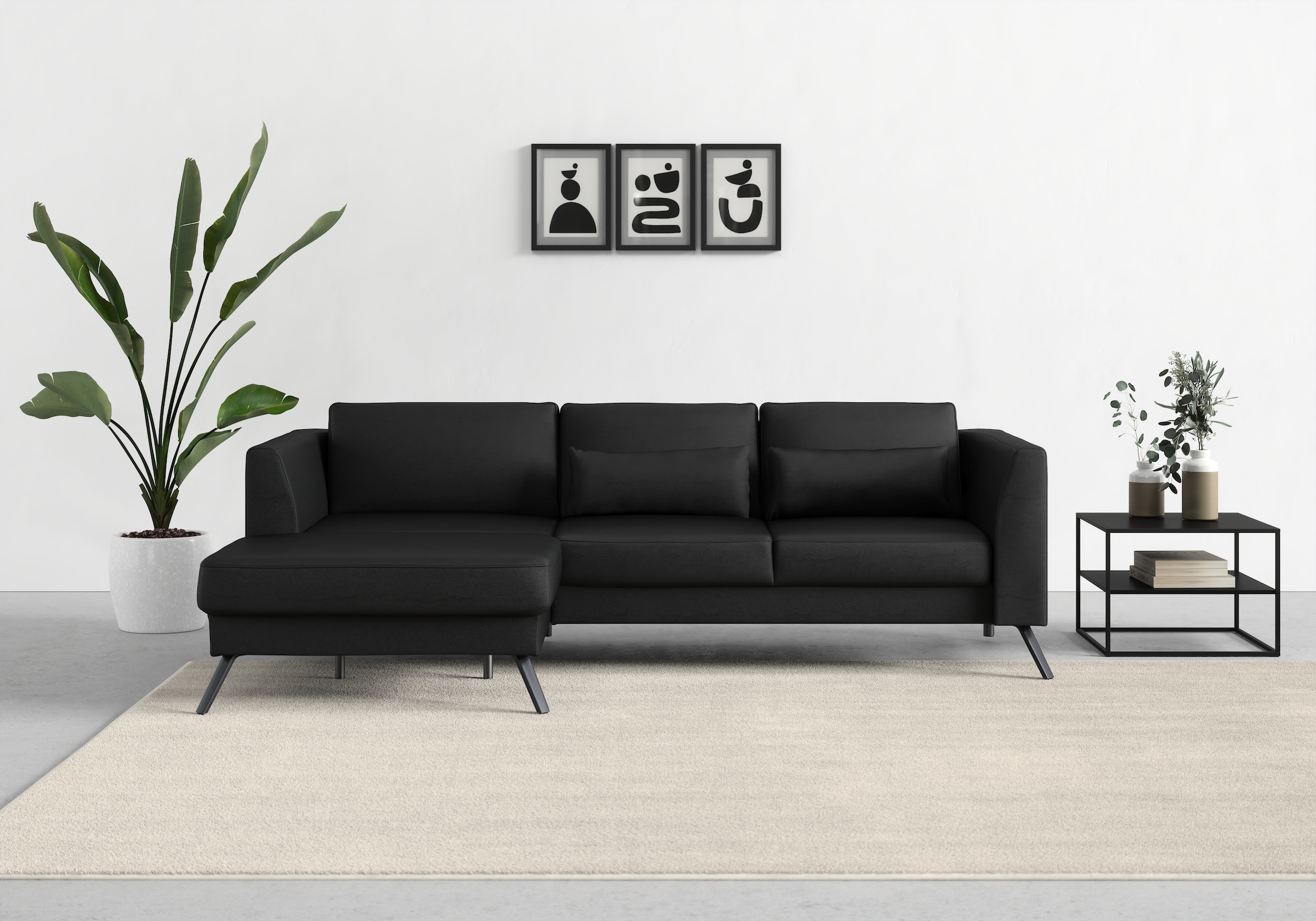 sit&more Ecksofa "Lindholm L-Form", mit Sitztiefenverstellung und Federkern günstig online kaufen