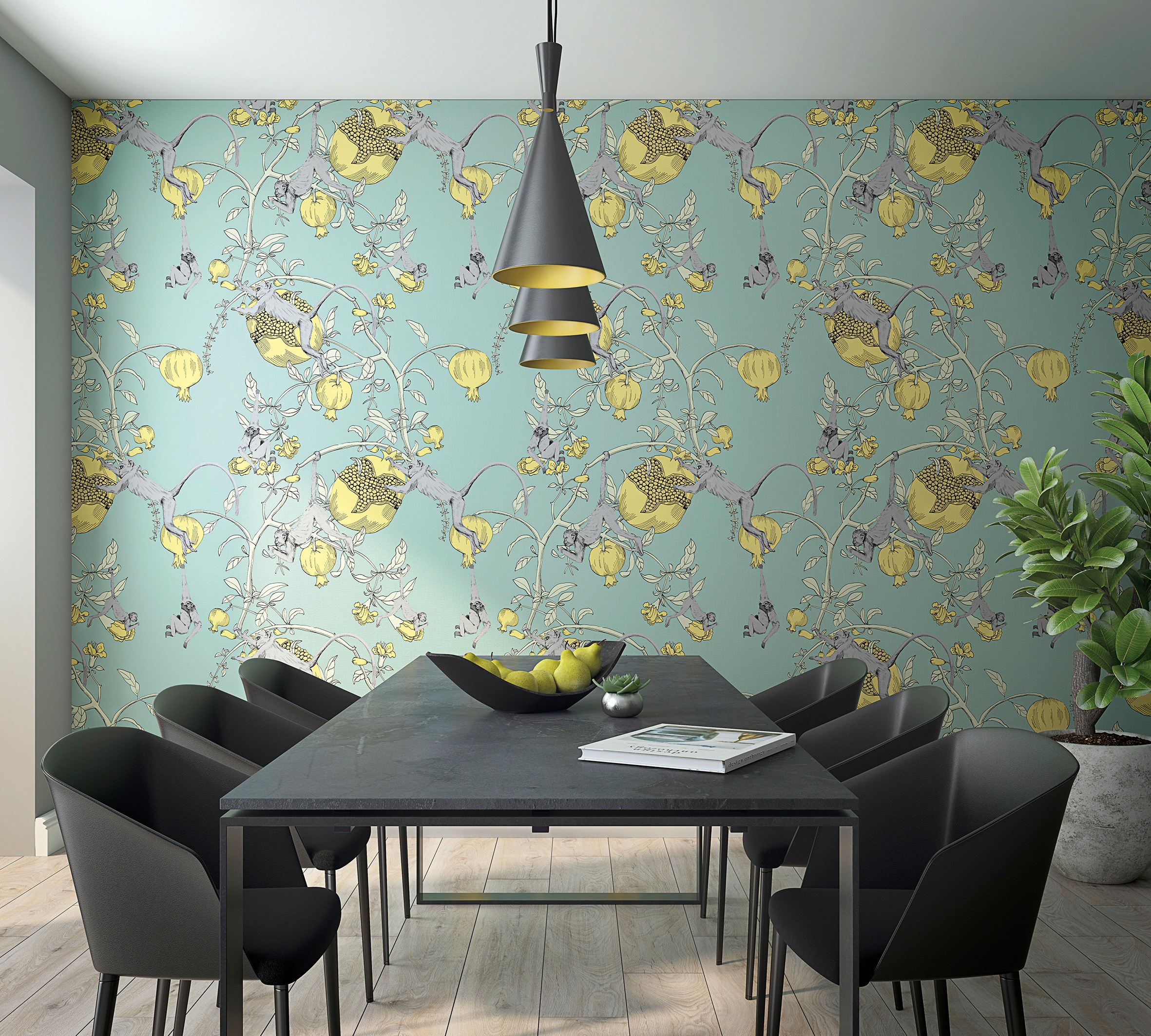 Marburg Fototapete, abstrakt-botanisch, moderne Tapete für Wohnzimmer Schlafzimmer Küche